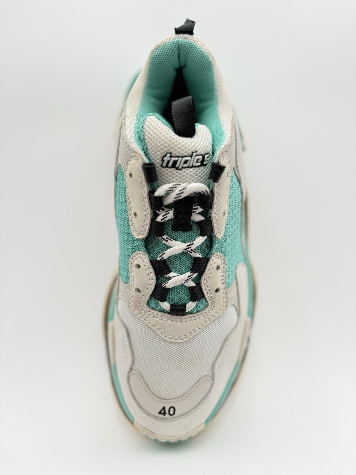 Size 40 - Balenciaga Triple S ' White Teal ' | GREAT CONDITION!