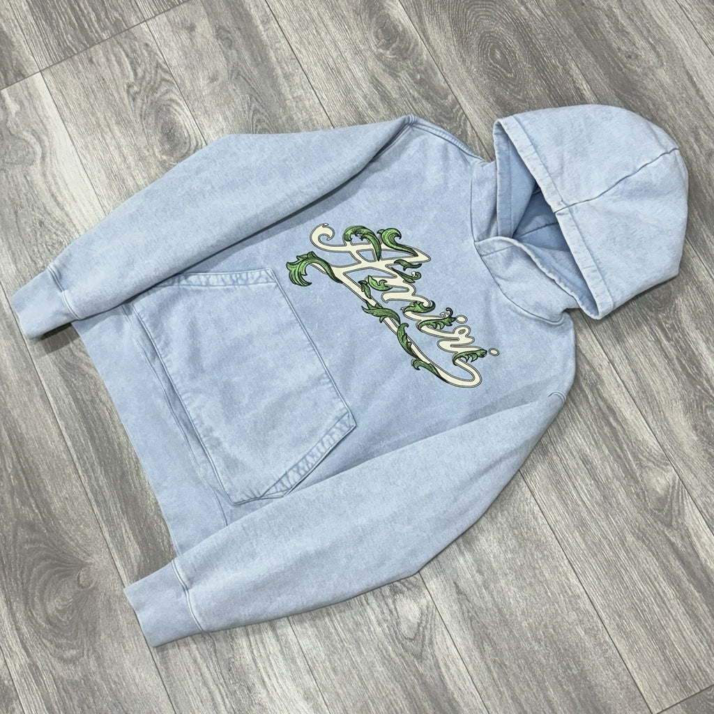 Size L - Amiri Filigree Embroidered Hoodie ' Blue ' | GREAT CONDITION!