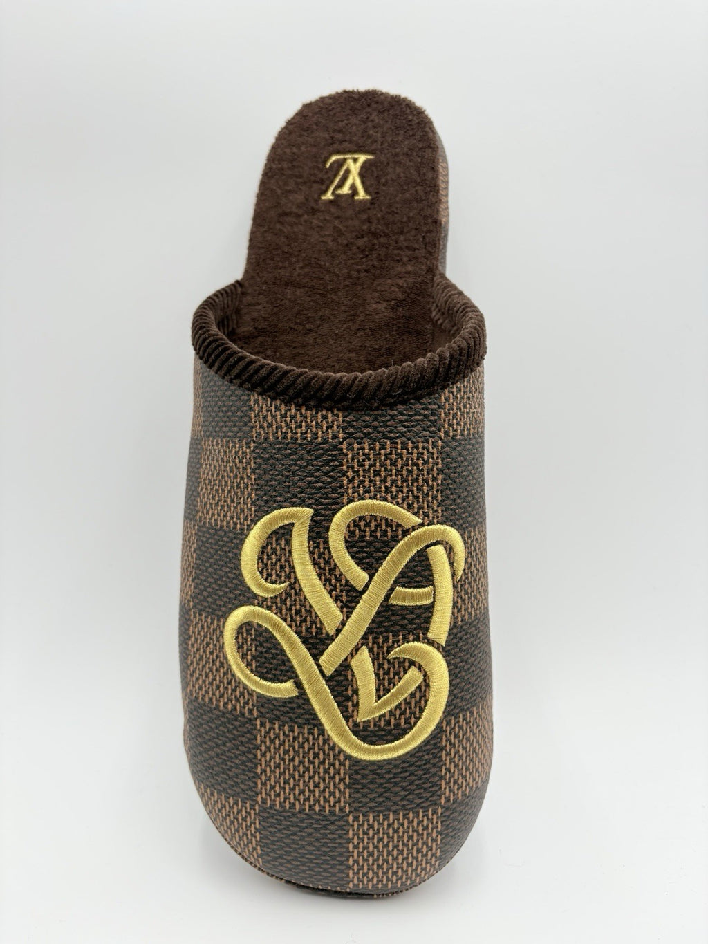 Size 11 LV (12-12.5 US) Louis Vuitton Palace Slipper Damier Pop ' Ebene ' | NEW!