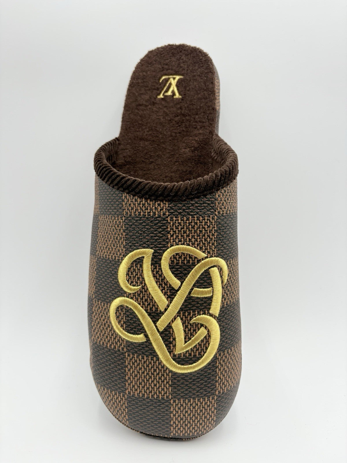Size 11 LV (12-12.5 US) Louis Vuitton Palace Slipper Damier Pop ' Ebene ' | NEW!