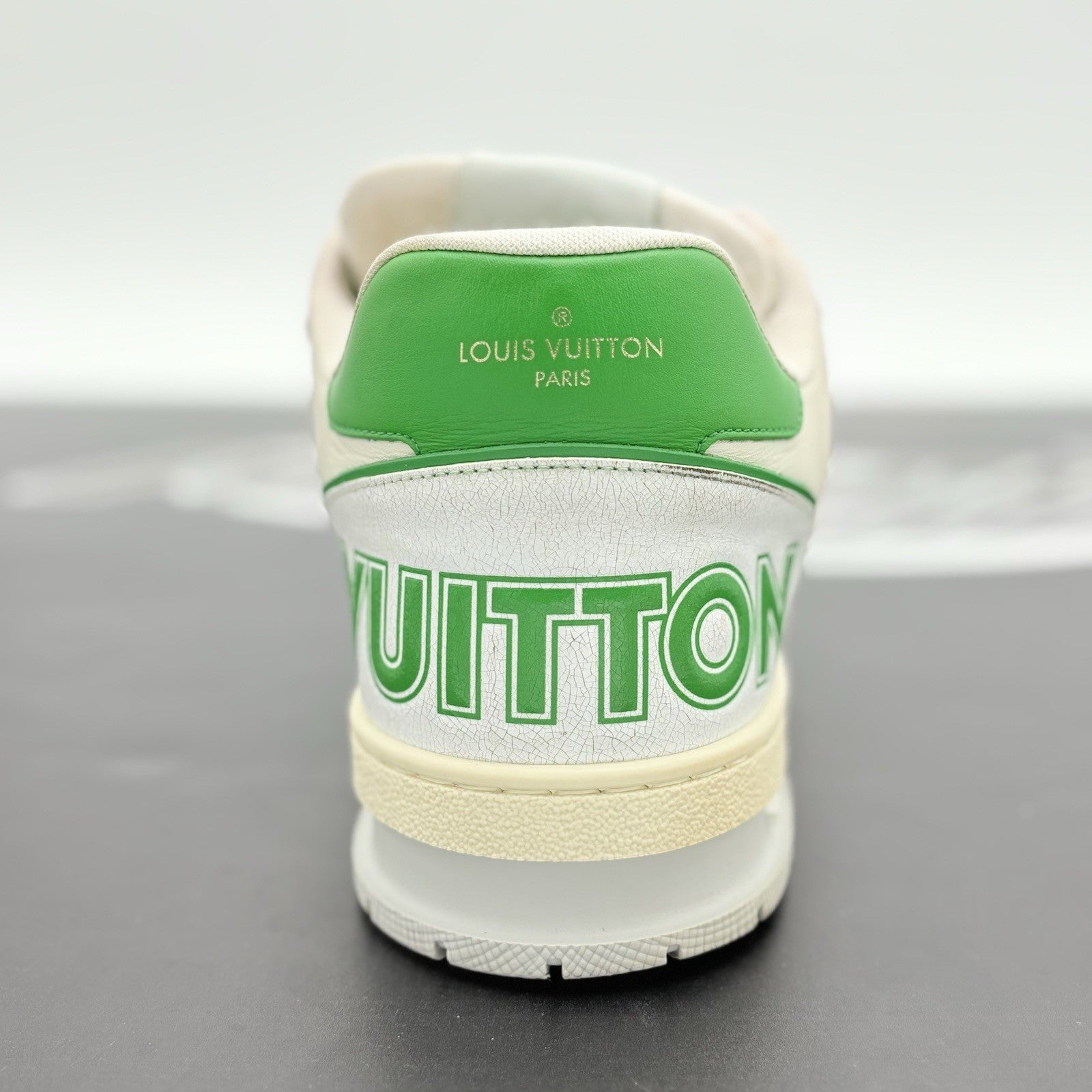 Size 10 LV (11-11.5 US) Louis Vuitton Strap Trainer ' Green ' | SUPER CLEAN!