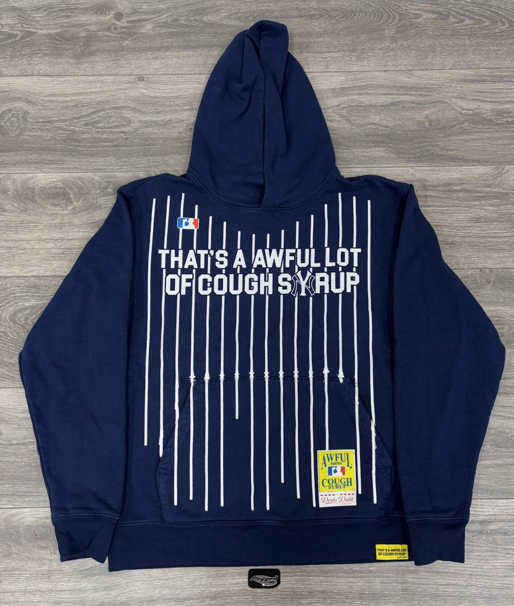 Size S - Thats A Awful Lot Of Cough Syrup Hoodie Yankees Edition ' Navy ' | NEW!