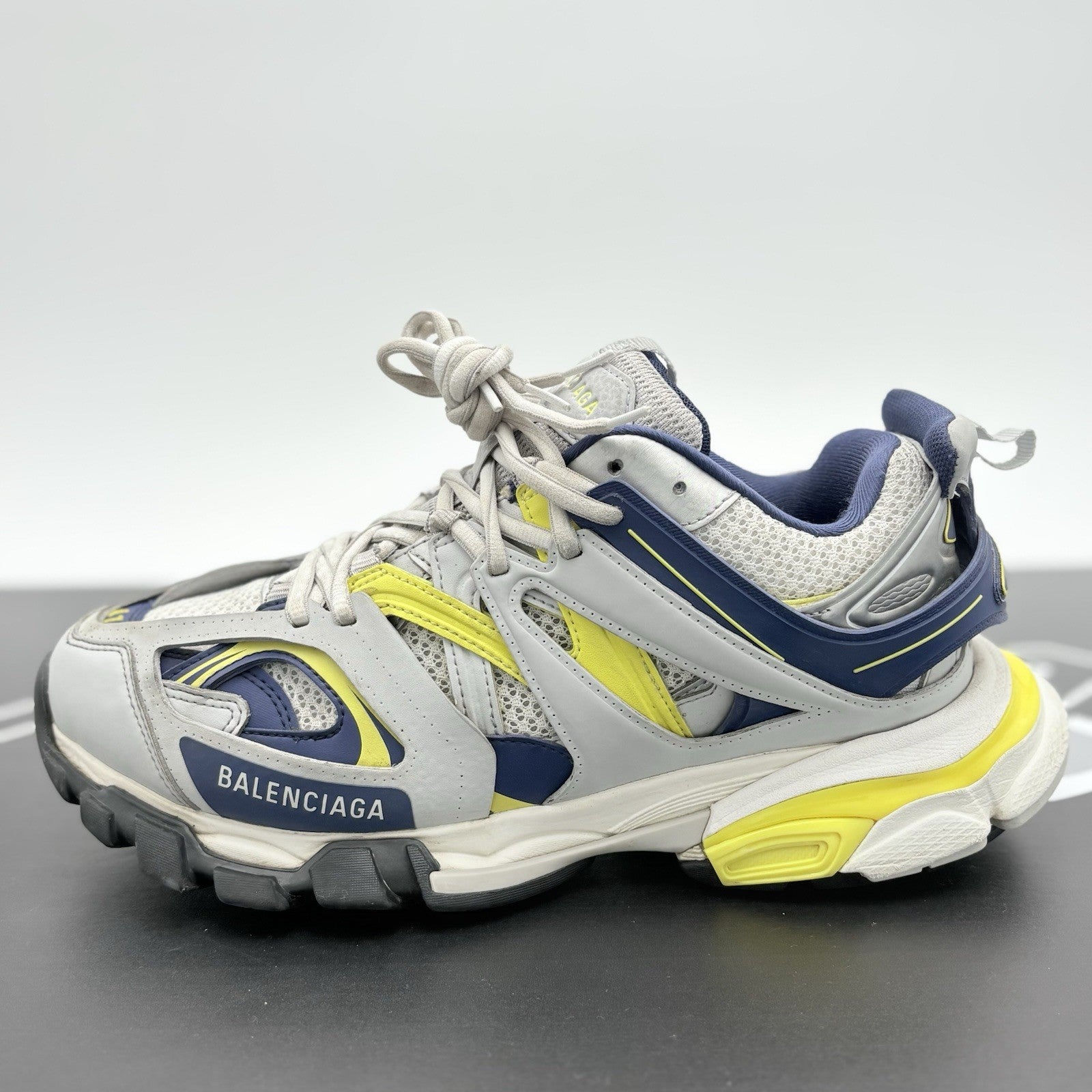 Size 41 (8 US) - Balenciaga Track ' Grey Navy Yellow ' | GREAT CONDITION!