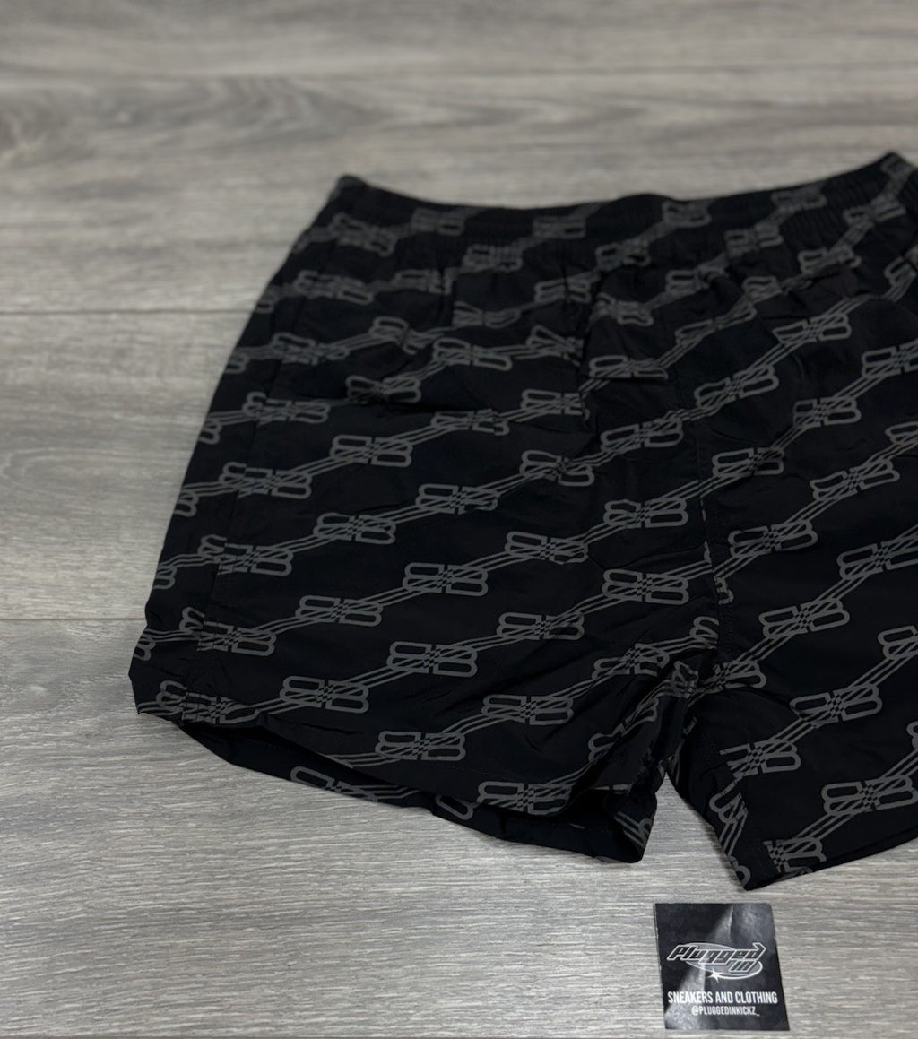 Size XS - Balenciaga BB Monogram Swim Shorts ' Black ' | NEW!