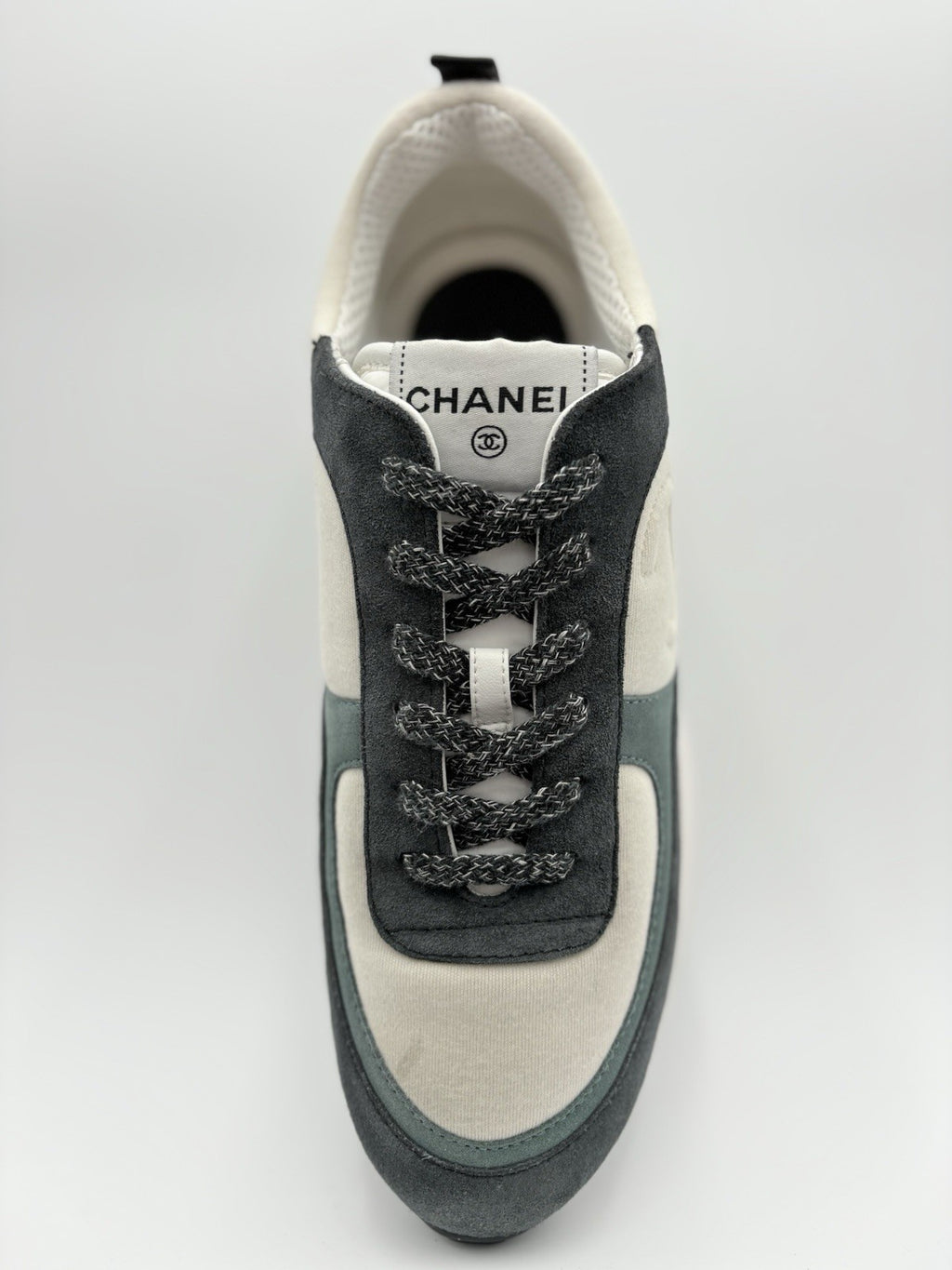 Size 41 (8 US) - Chanel Interlocking CC Logo Suede Sneaker ' Green ' | WORN 1-3x