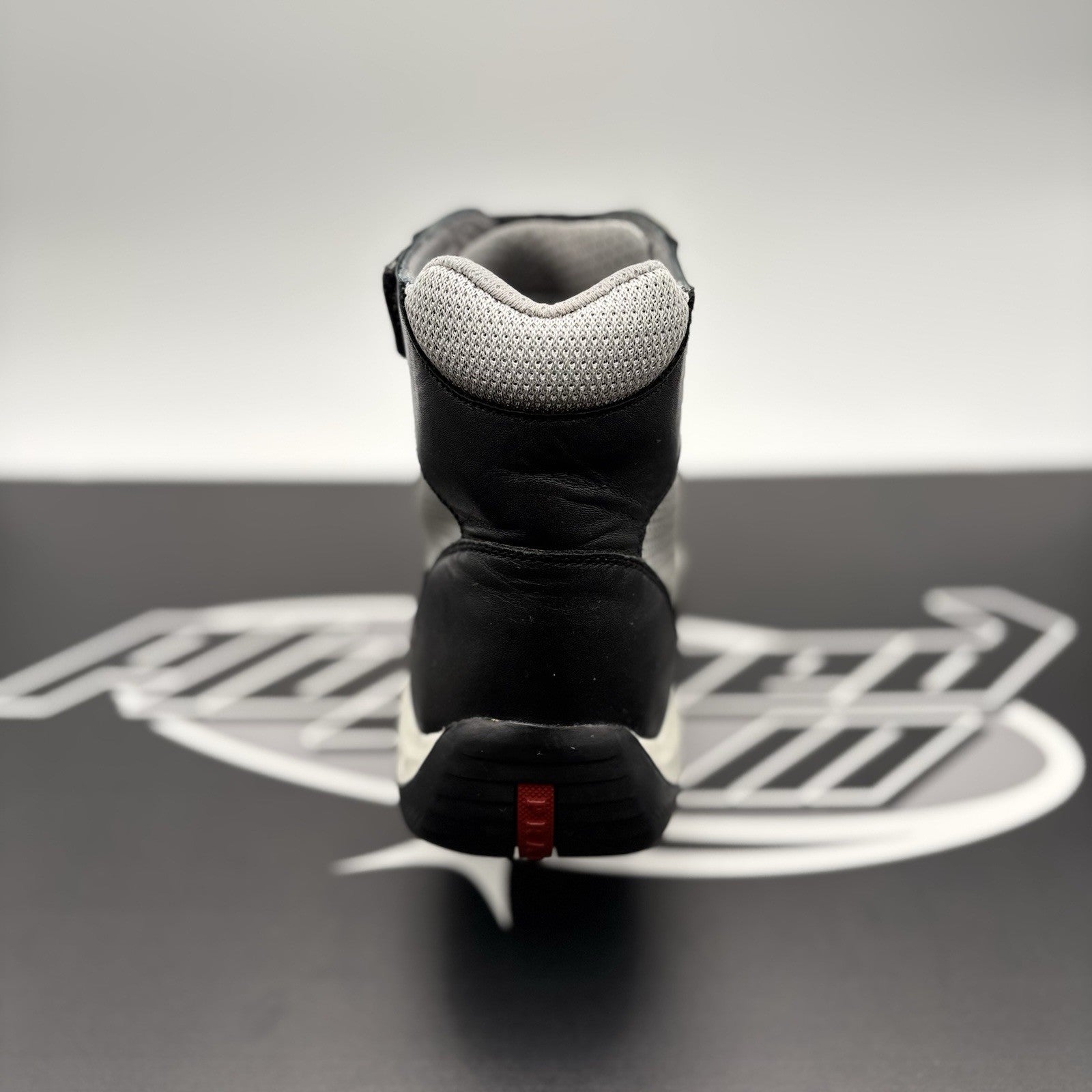Size 8 UK (9 US) - Prada Cup High Top ‘ Black, Grey ‘
