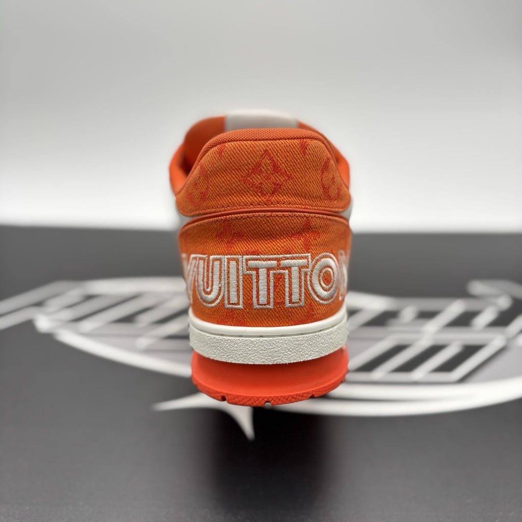 Size 9 LV (10-10.5 US) Louis Vuitton Trainer Strap ' Orange ' | GREAT CONDITION!