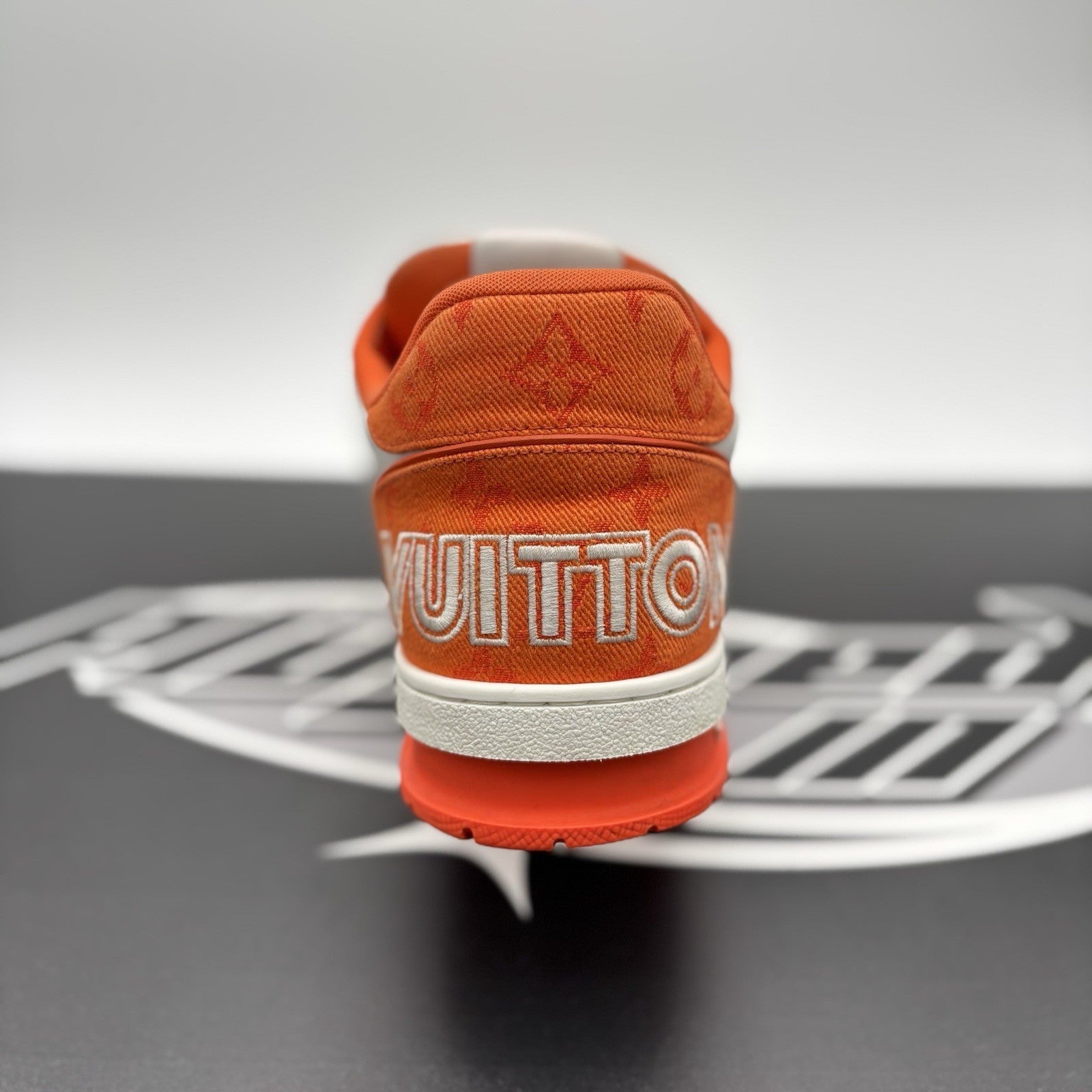 Size 9 LV (10-10.5 US) Louis Vuitton Trainer Strap ' Orange ' | GREAT CONDITION!