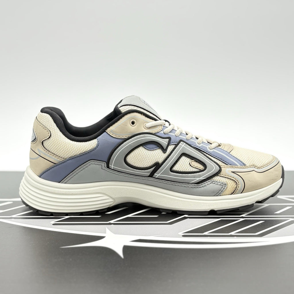 Size 44 (11 US) - Dior B30 Reflective Sneaker ' White Beige Blue ' | SUPER CLEAN