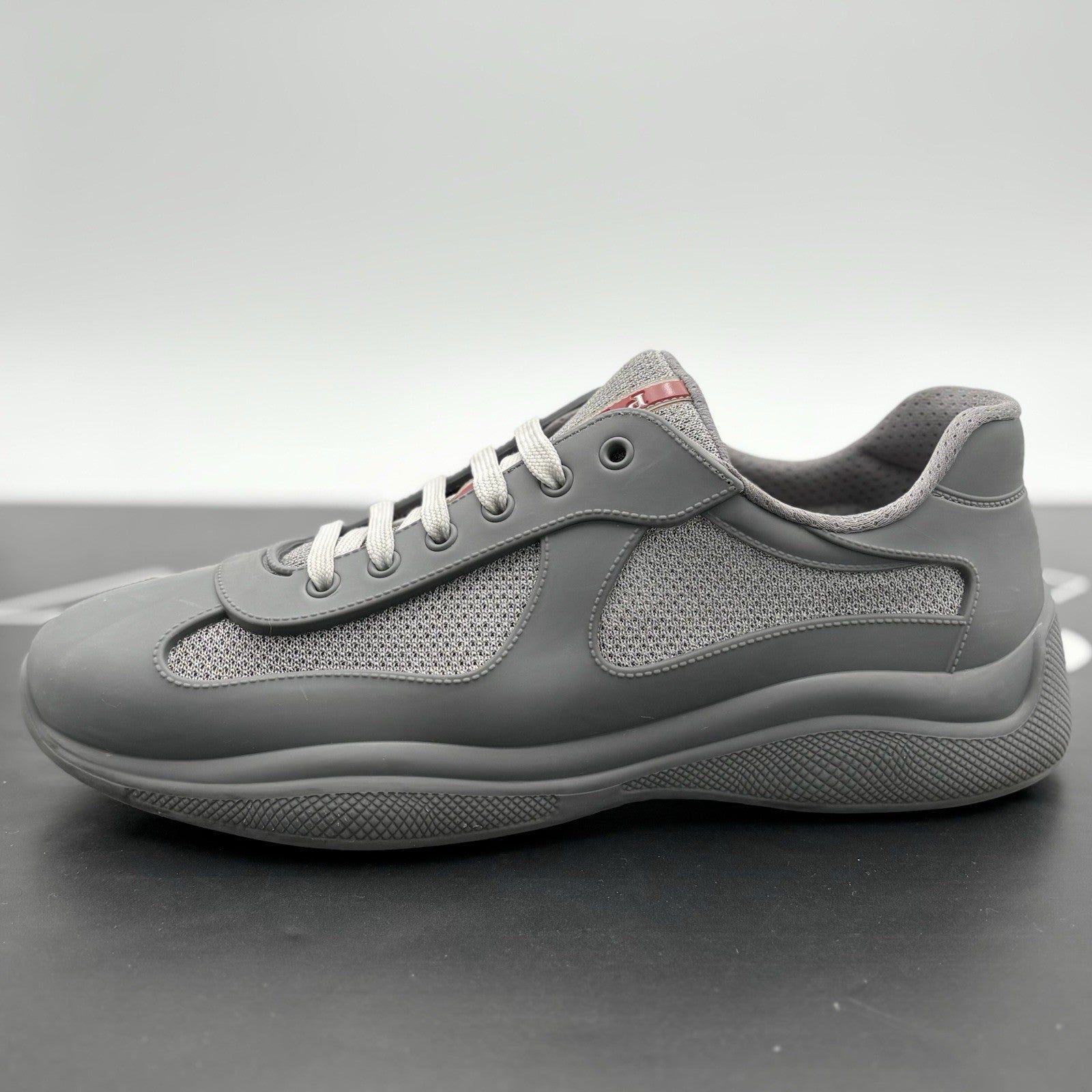Size 43 (10 US) Prada America's Cup Soft Rubber ' Grey ' | GREAT CONDITION!