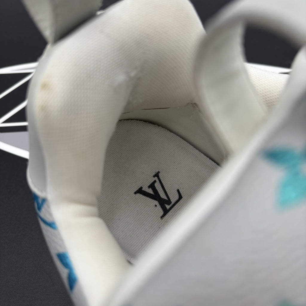 Size 11 LV (12-12.5 US) Louis Vuitton Skate ' Grey Monogram Multicolor' | GREAT!