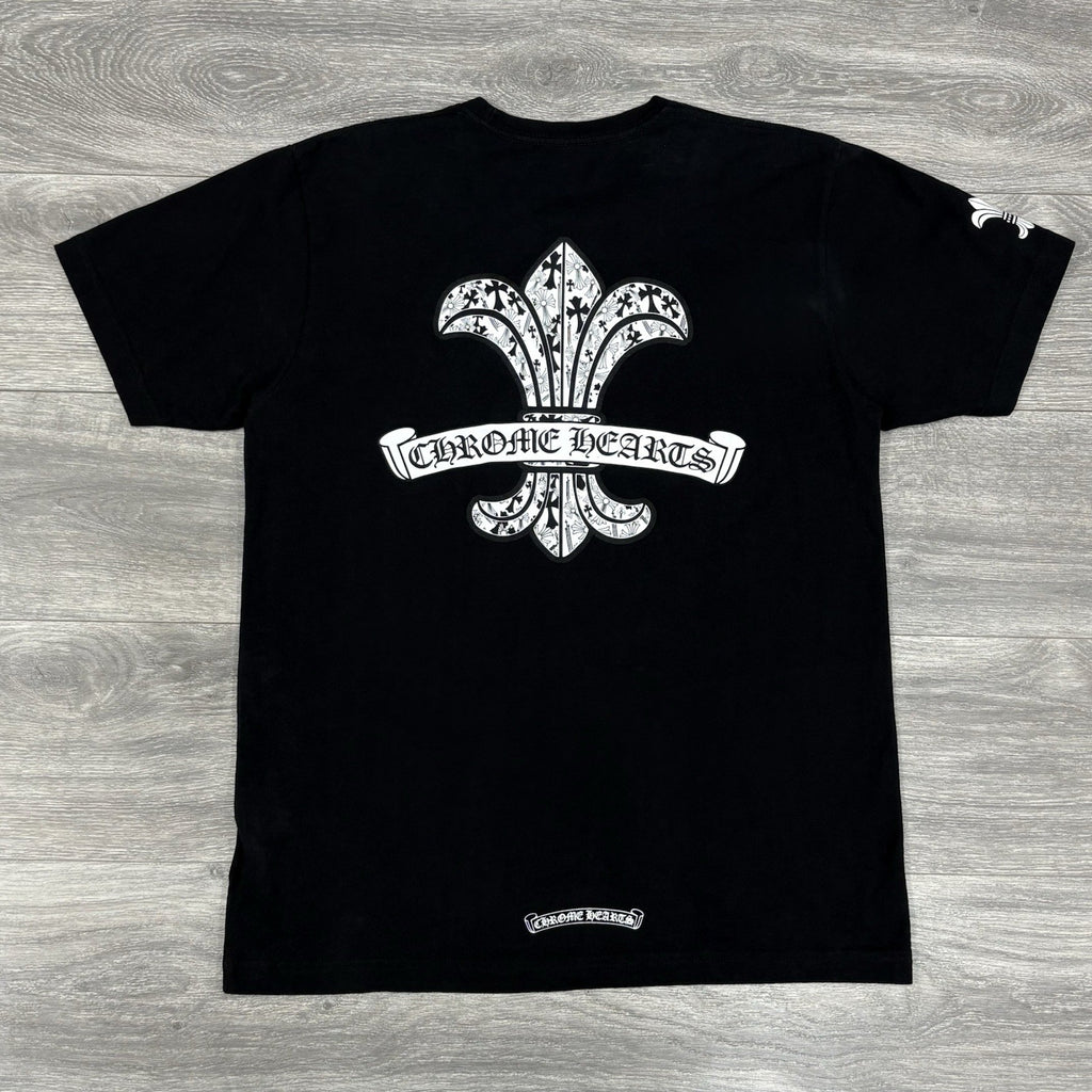 Size L - Chrome Hearts Fleur Scroll Logo T-Shirt ' Black ' | ONLY WORN ONCE!