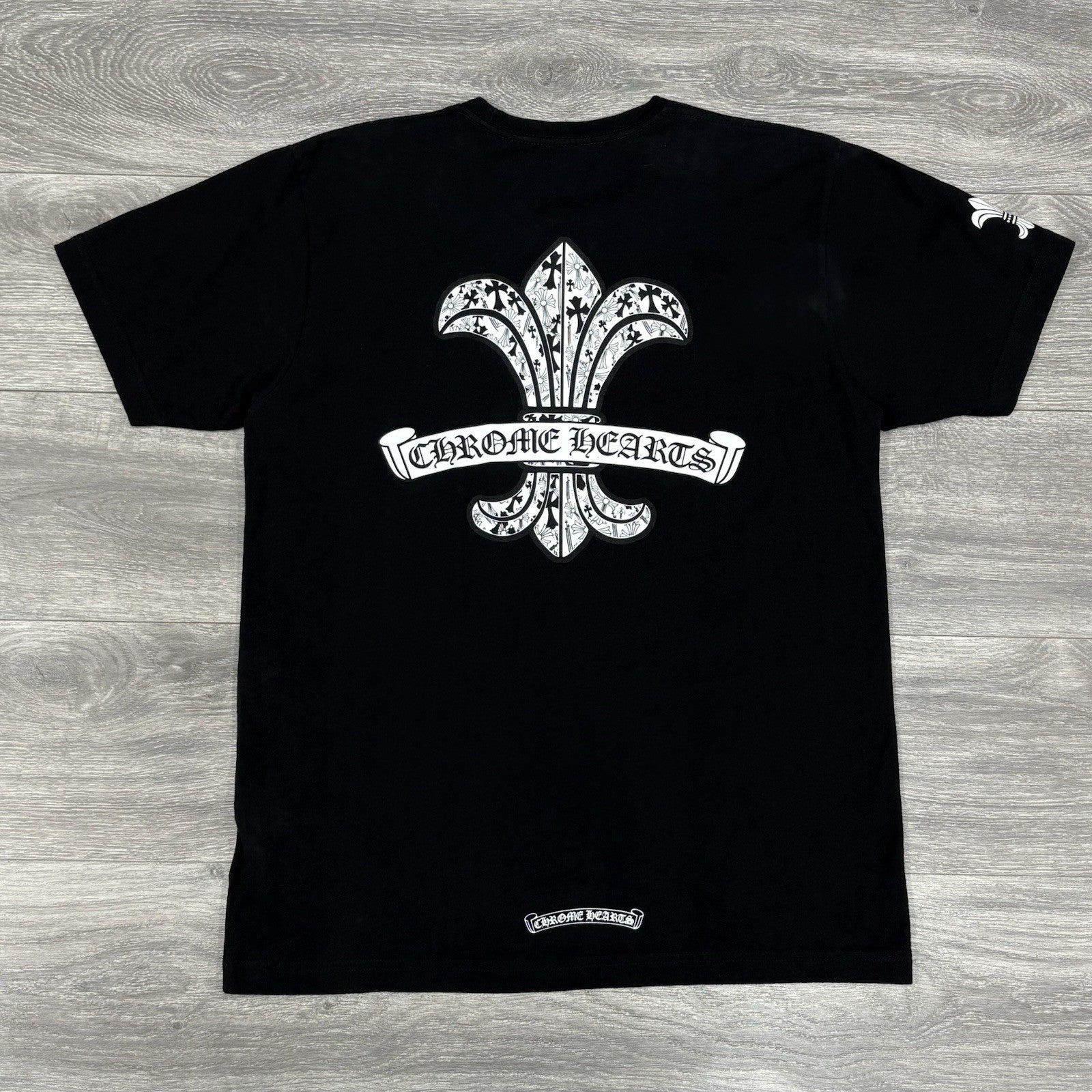 Size L - Chrome Hearts Fleur Scroll Logo T-Shirt ' Black ' | ONLY WORN ONCE!