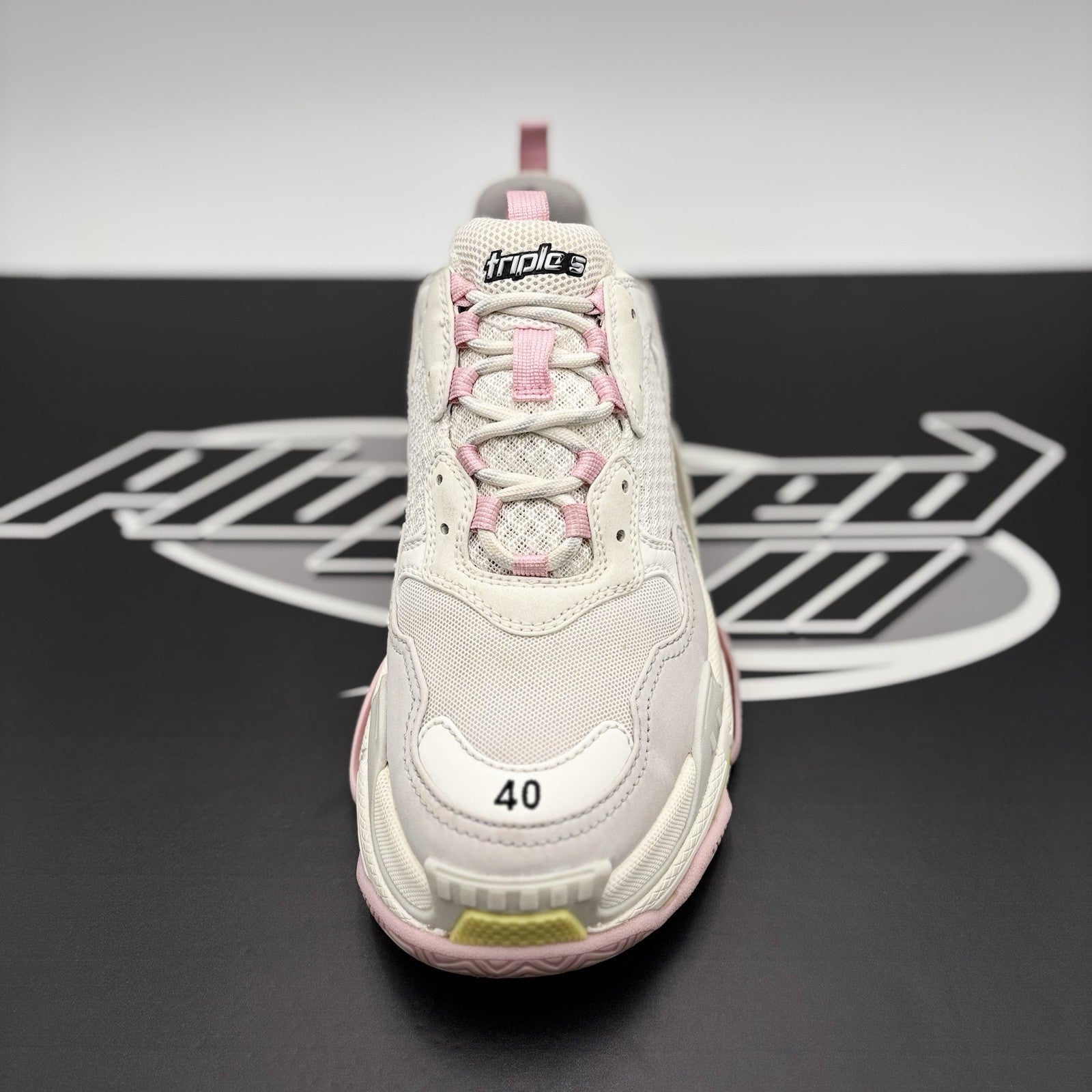 Size 40 (7 US) - Balenciaga Triple S Sneaker ' White, Pink ' | GREAT COND