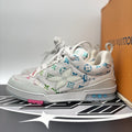 Size 11 LV (12-12.5 US) Louis Vuitton Skate ' Grey Monogram Multicolor' | GREAT!