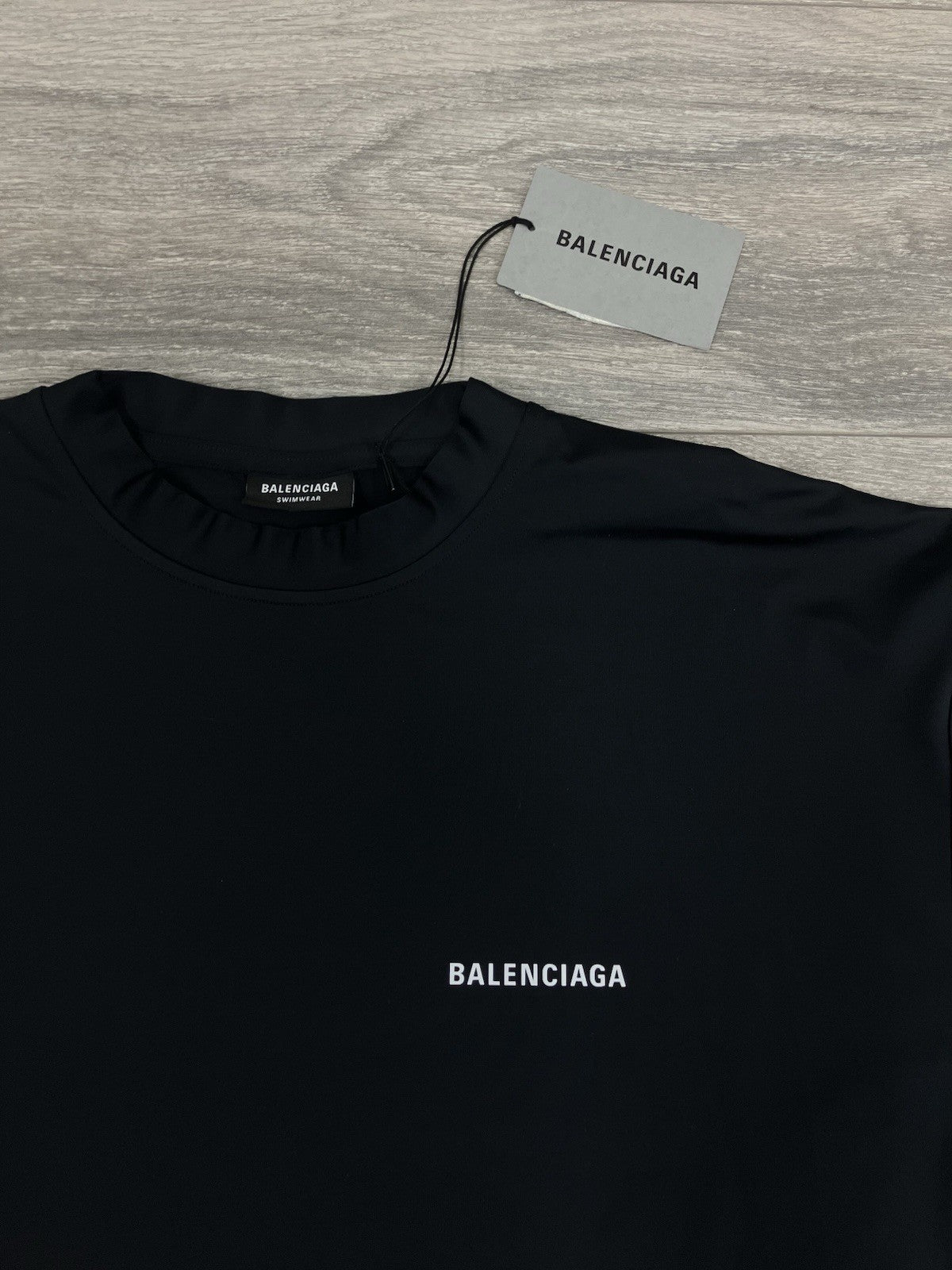 Size Small - Balenciaga Lycra Large Fit Swim Shirt ' Black ' | BRAND NEW!
