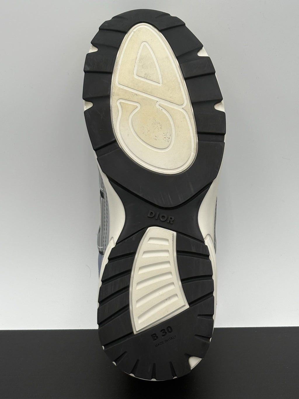 Size 44 (11 US) - Dior B30 Reflective Sneaker ' White Beige Blue ' | SUPER CLEAN