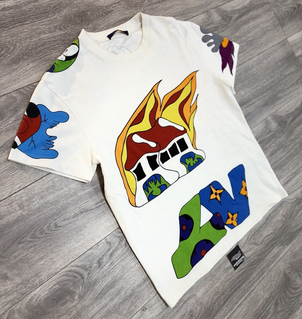 Size Small - Louis Vuitton Cartoon Short Sleeve T-Shirt ' White ' | EXCELLENT!