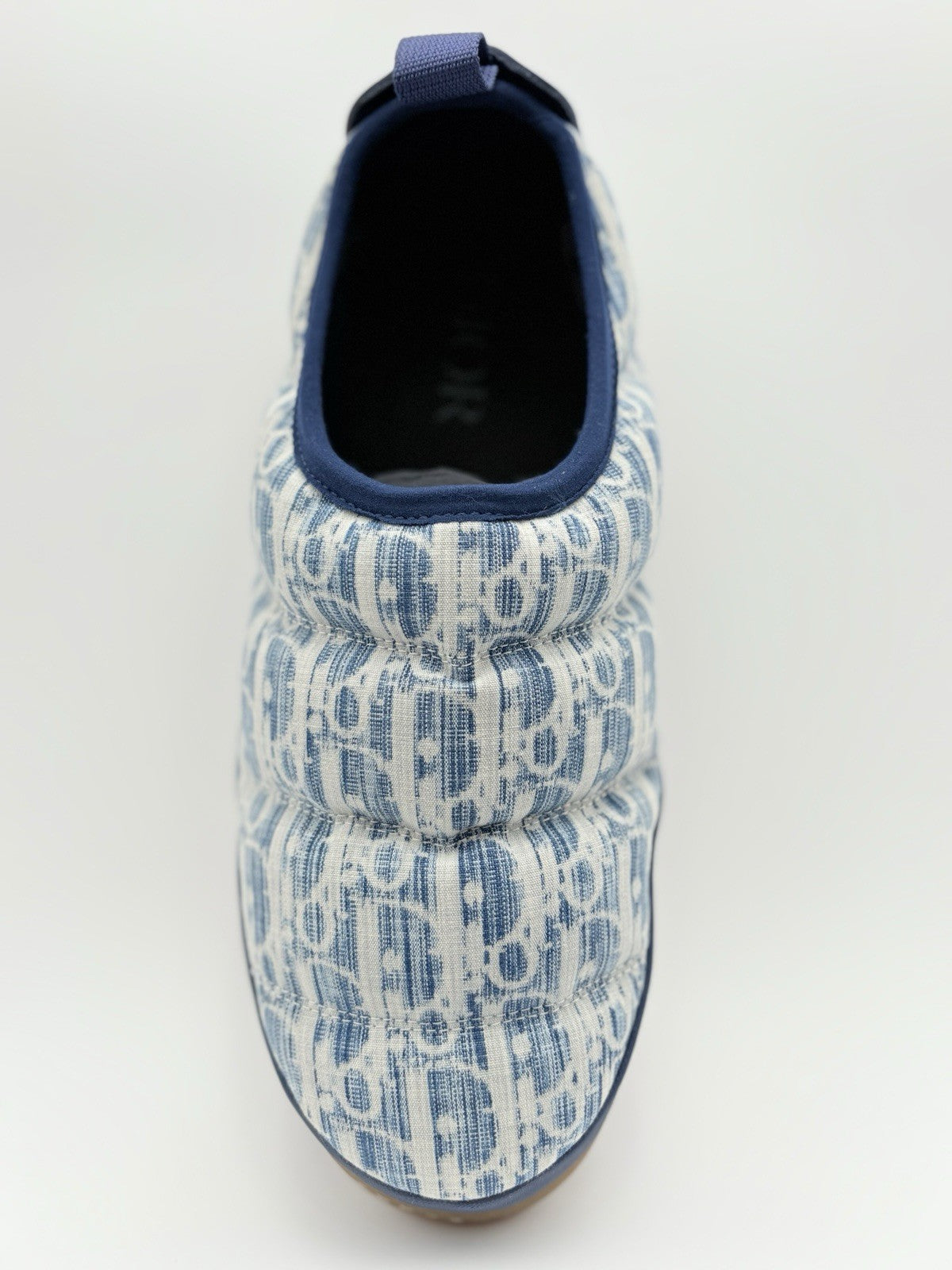 Size 42 (9 US) - Dior Snow ' Quilted Puffer Oblique Slipper - Blue ' | EXCELLENT