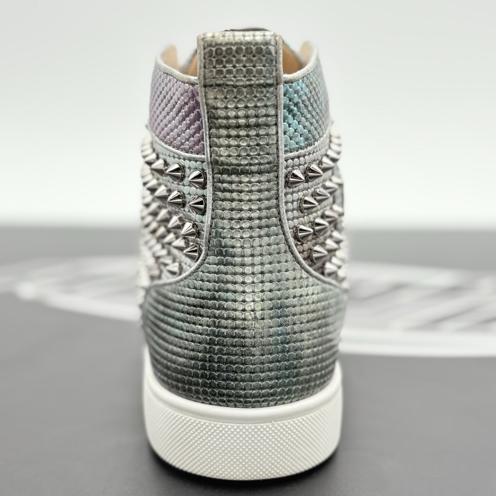 Size 41 (8 US) -Christian Louboutin Spikes ' Multi Silver ' | GREAT CONDITION!