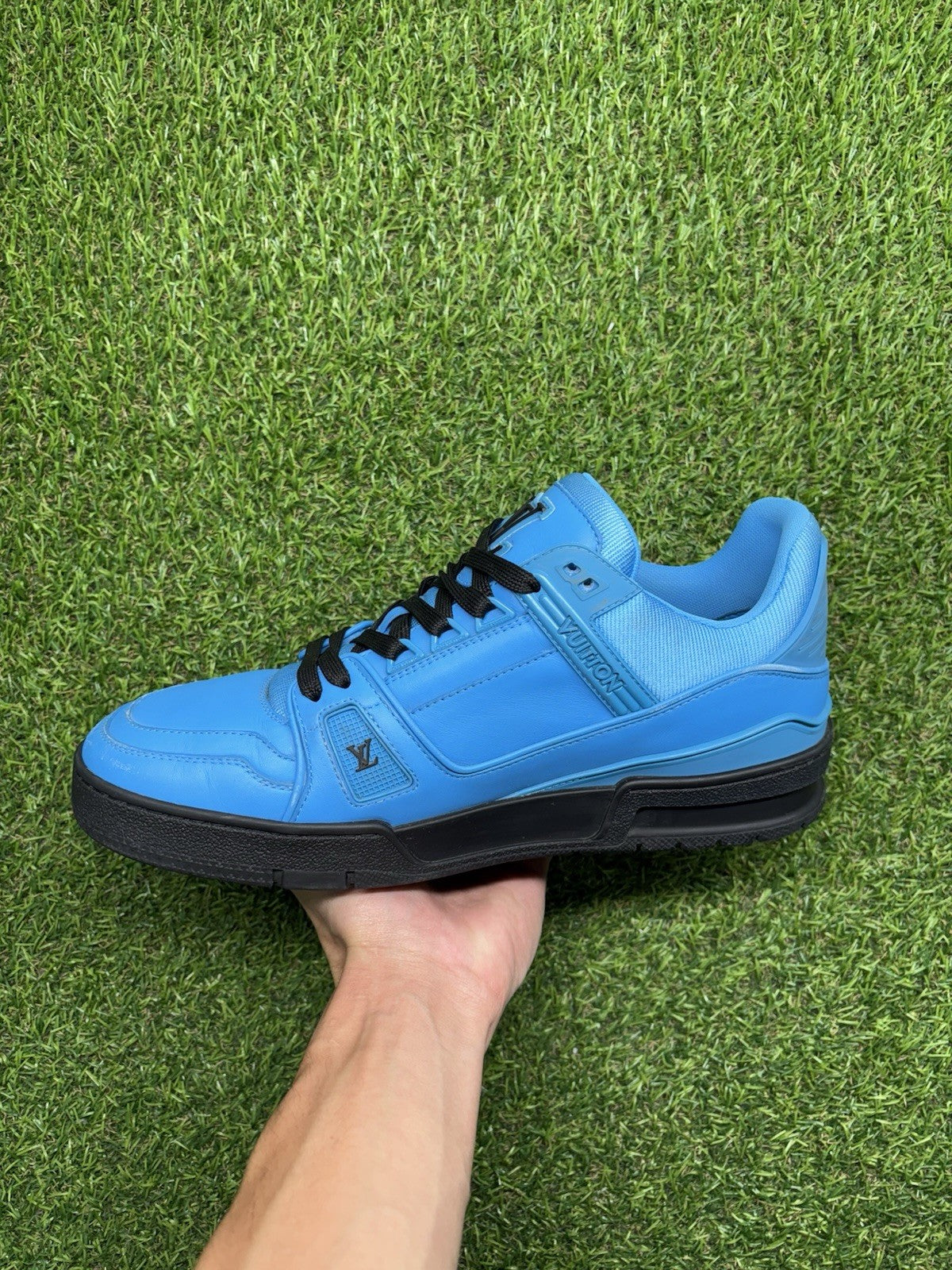 Size 7 LV (8-8.5 US) - Louis Vuitton Trainer ' Blue, Black ' | GREAT CONDITION!