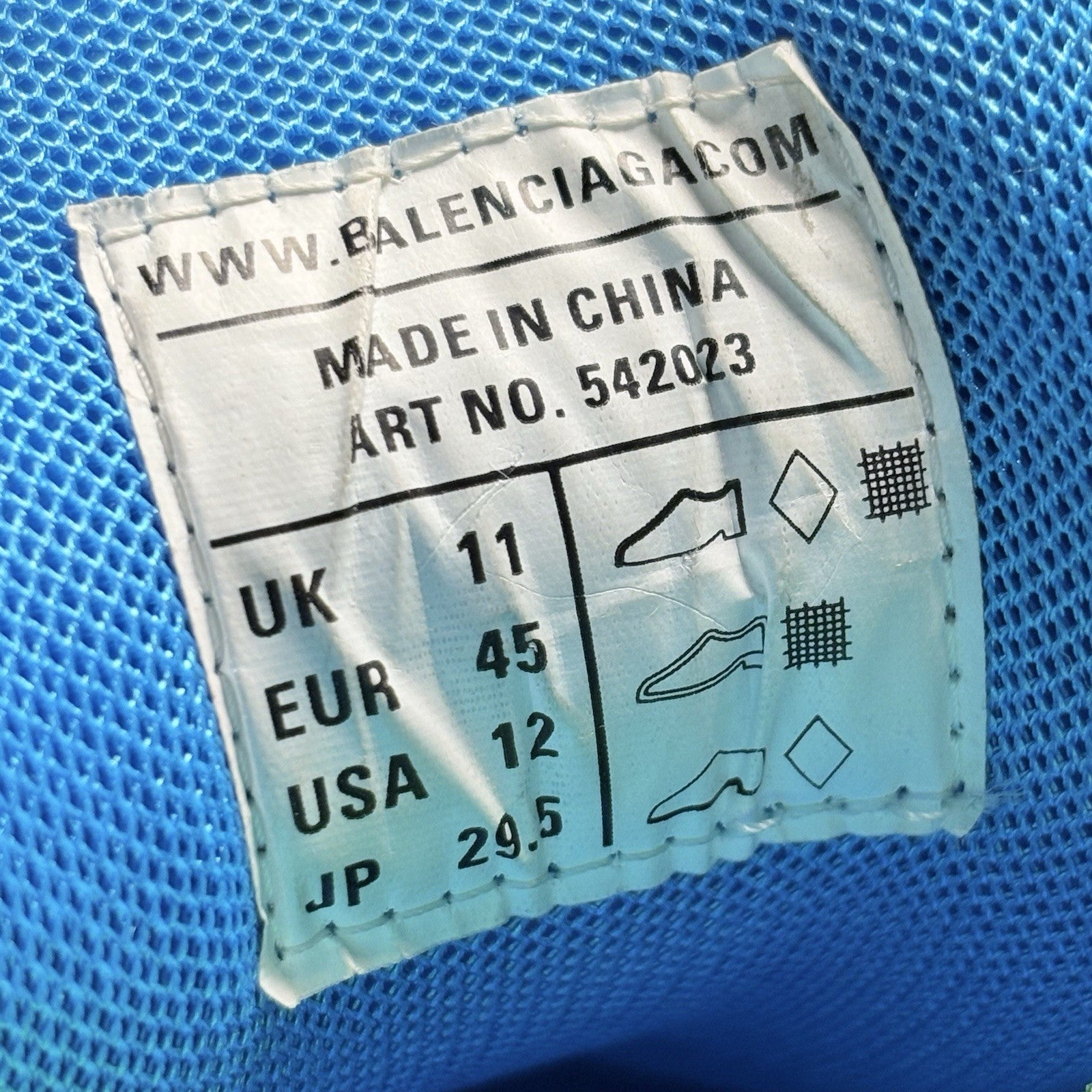 Size 45 (12 US) Balenciaga Track ' White Blue Green ' | GREAT CONDITION | CLEAN