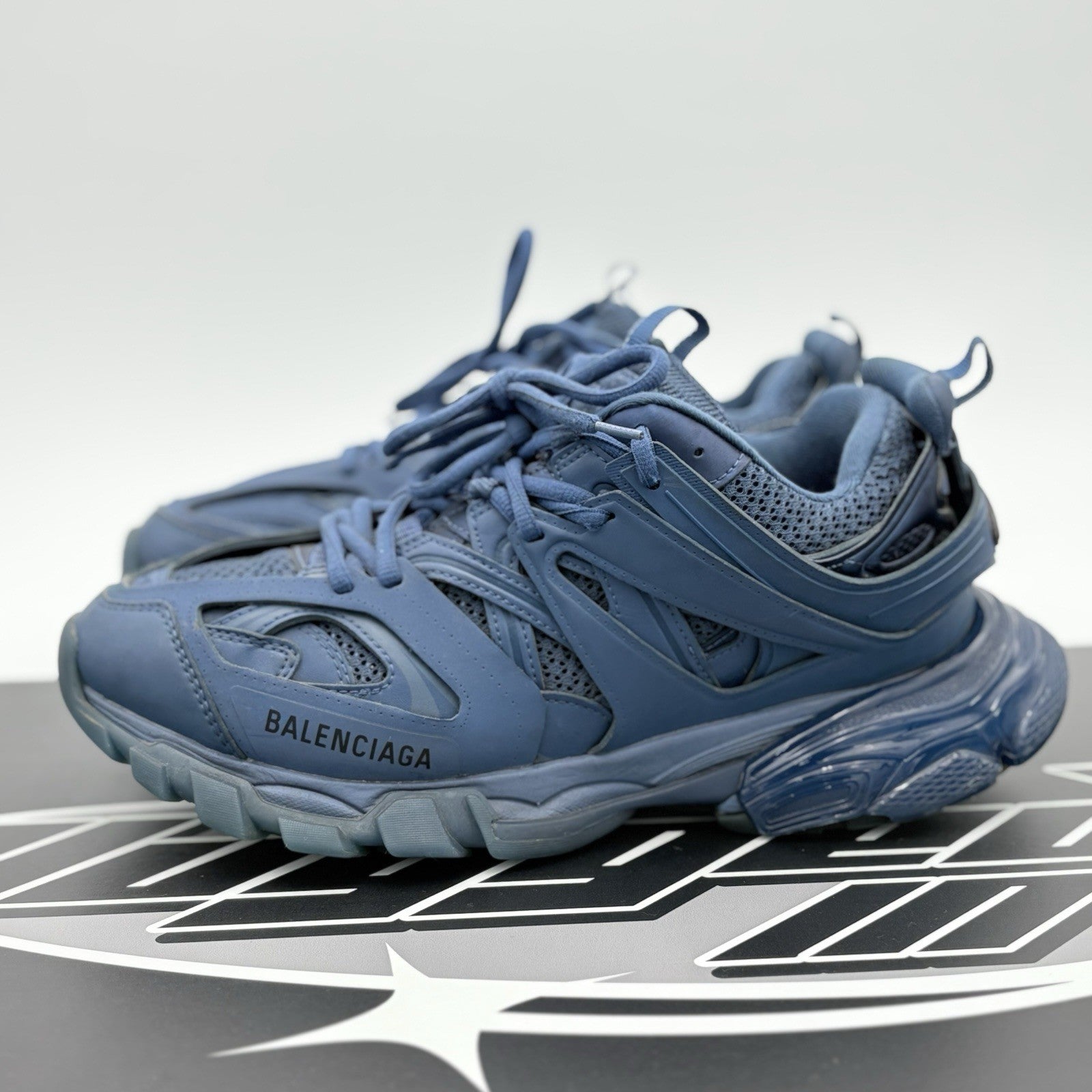 Size 40 (7 US) - Balenciaga Track ' Clear Sole Dark Navy '