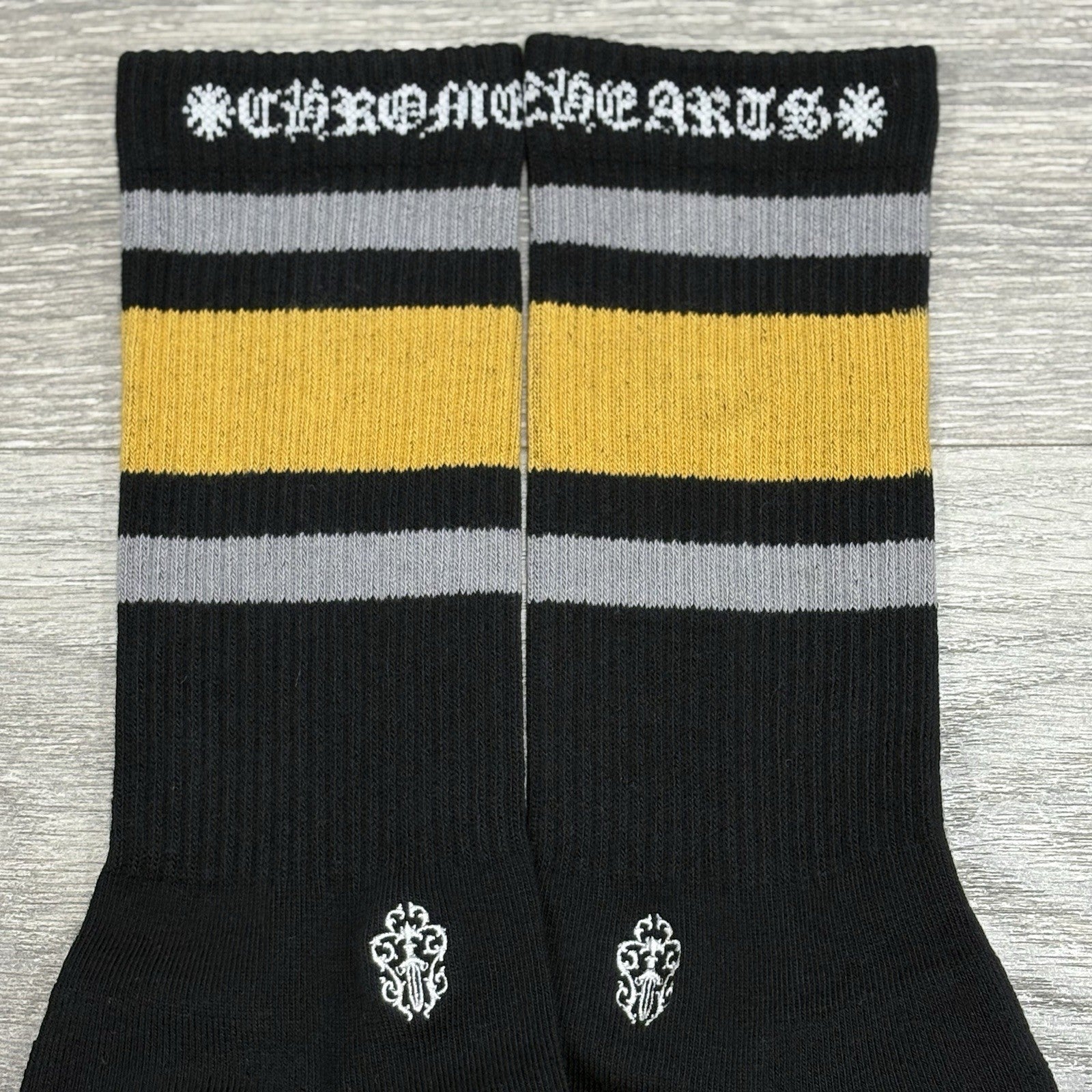 Size Large (9-13 US) - Chrome Hearts Sport Socks ' Black ' | NEW!