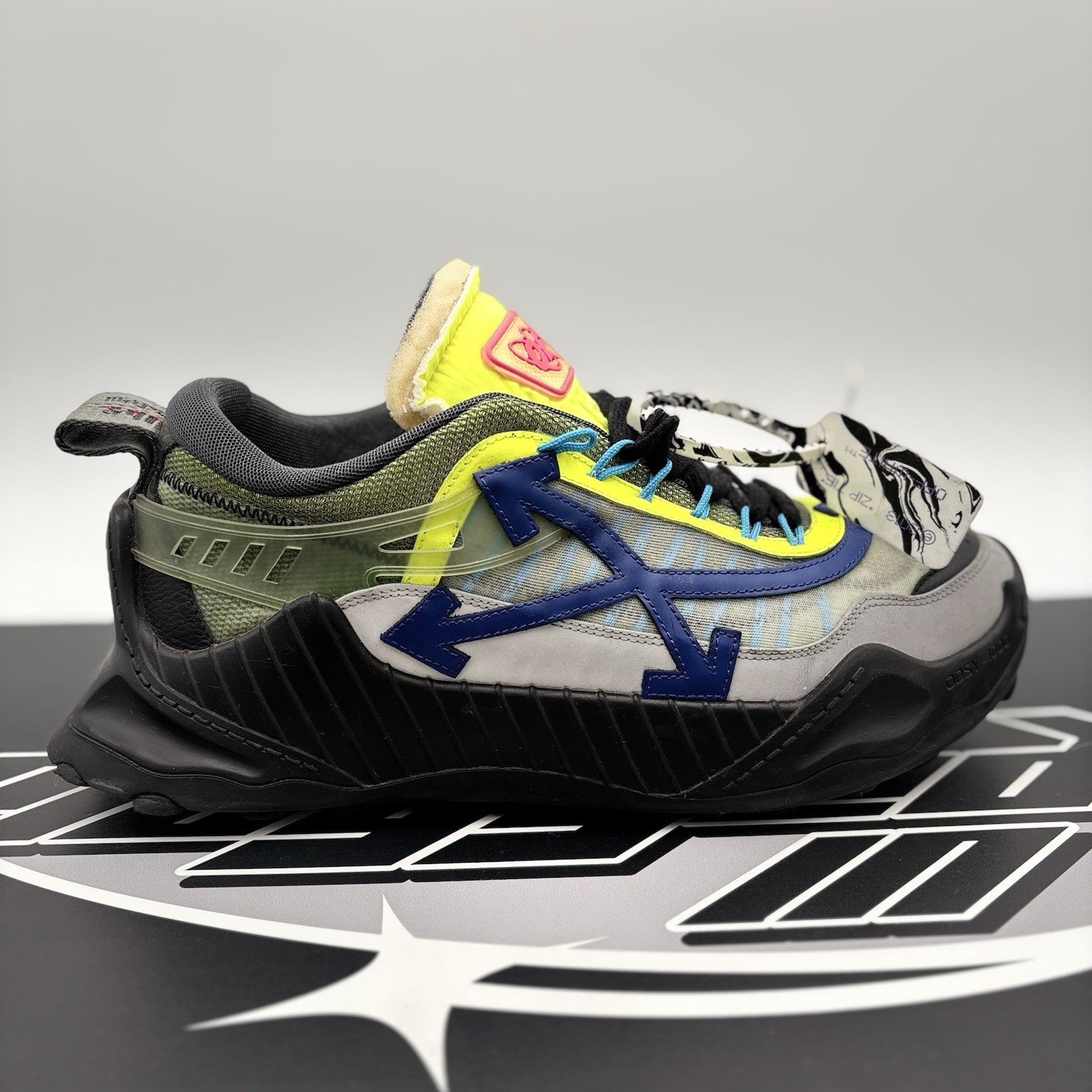 Size 44 (11 US) Off-White ODSY-1000 ' Grey Lime ' | GREAT CONDITION!