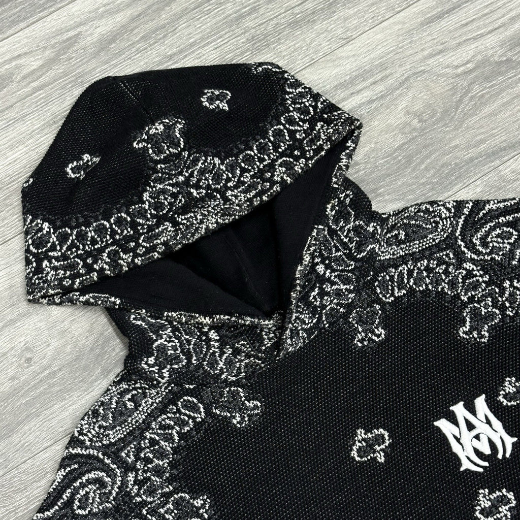 Size L - Amiri Bandana Basketball Hoodie ' Black ' | GREAT CONDITION!