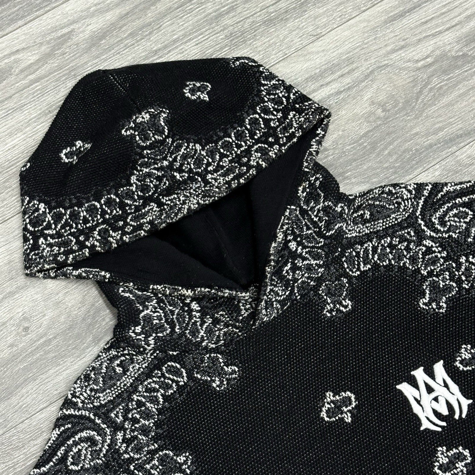 Size L - Amiri Bandana Basketball Hoodie ' Black ' | GREAT CONDITION!