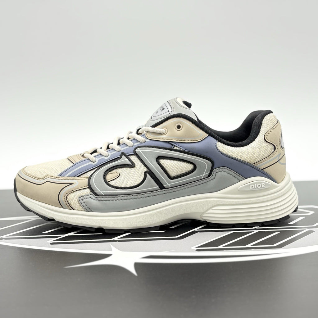 Size 44 (11 US) - Dior B30 Reflective Sneaker ' White Beige Blue ' | SUPER CLEAN
