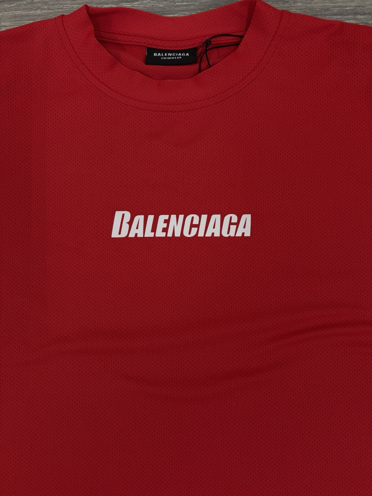 Size S - Balenciaga Oversized Swimwear Tee Red | BRAND NEW