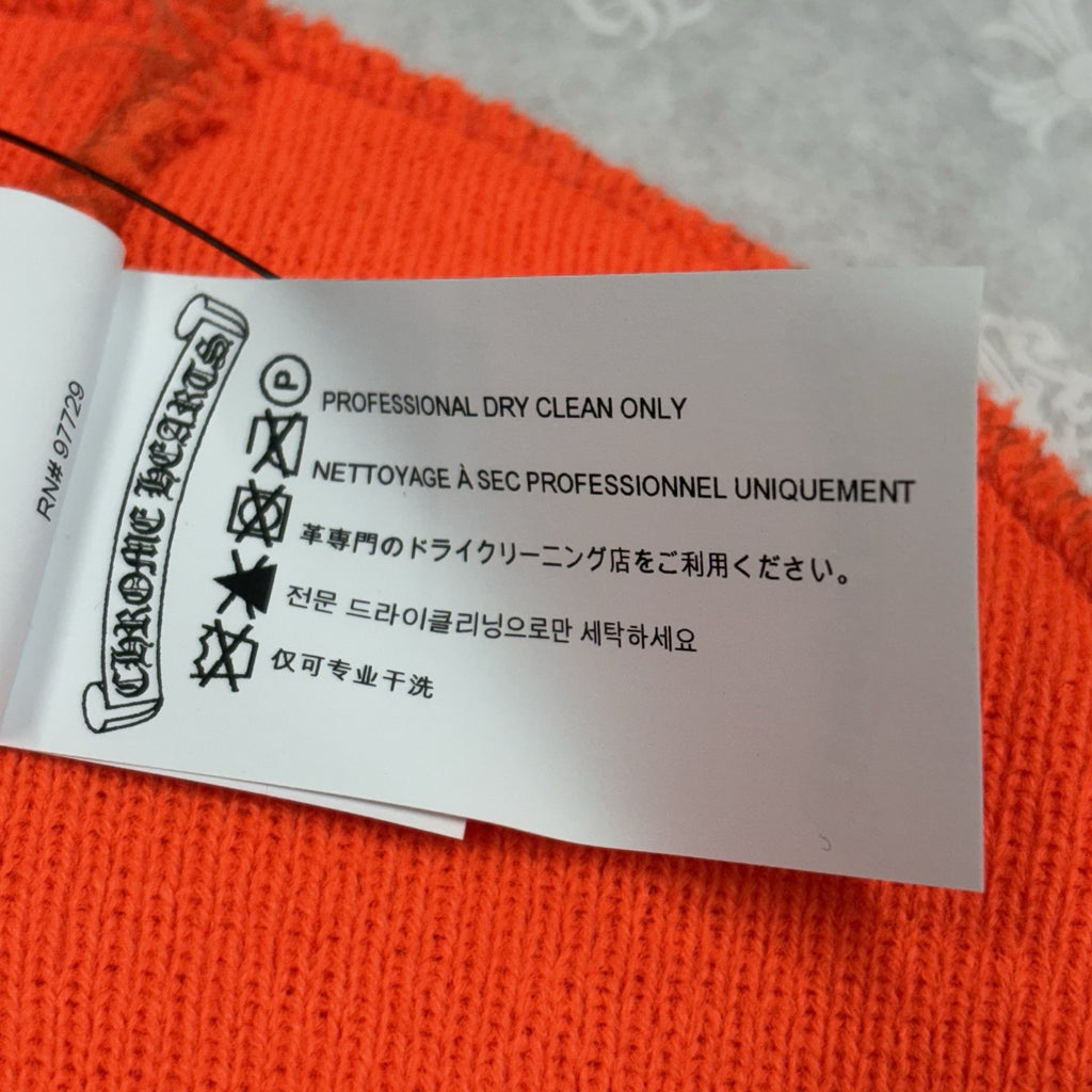 Chrome Hearts CH Logo Beanie ' Orange Black ' | BRAND NEW!