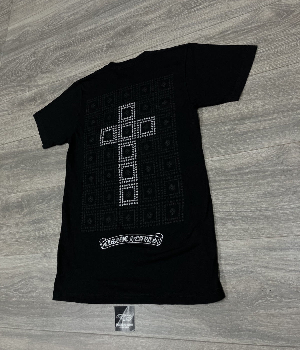 Size Small - Chrome Hearts Square Cross Pocket T-Shirt ' Black '| GOOD CONDITION