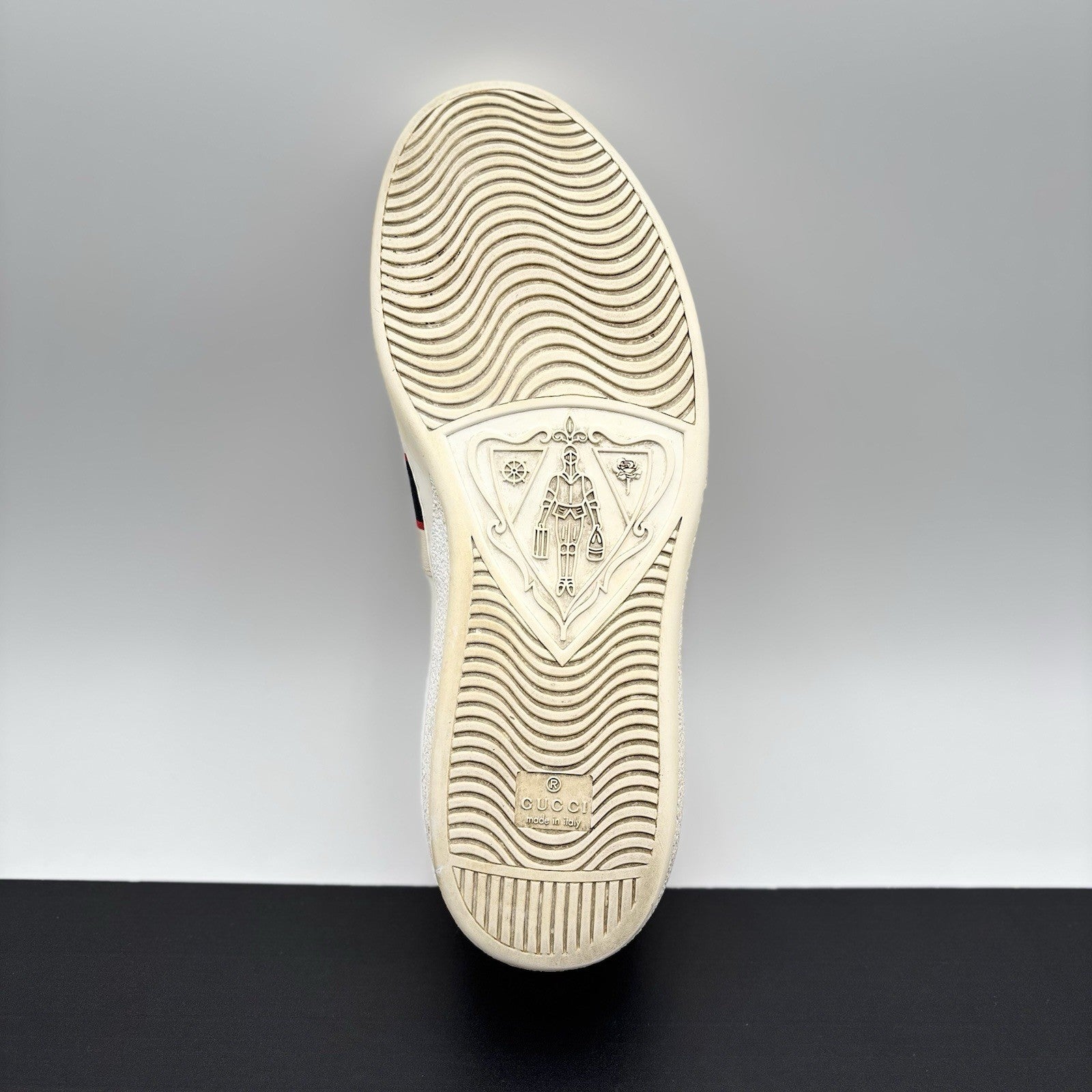 Size 11 G (11.5 US) - Gucci Ace Gucci Stripe ‘ White, Red ‘