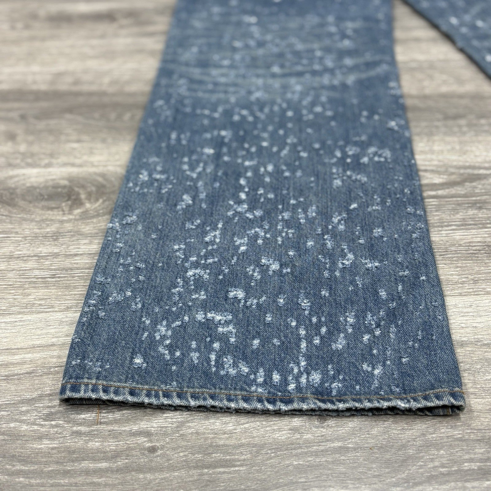 Size 34 - Amiri Shotgunned Distressed Baggy Jeans ' Indigo ' | SUPER CLEAN!