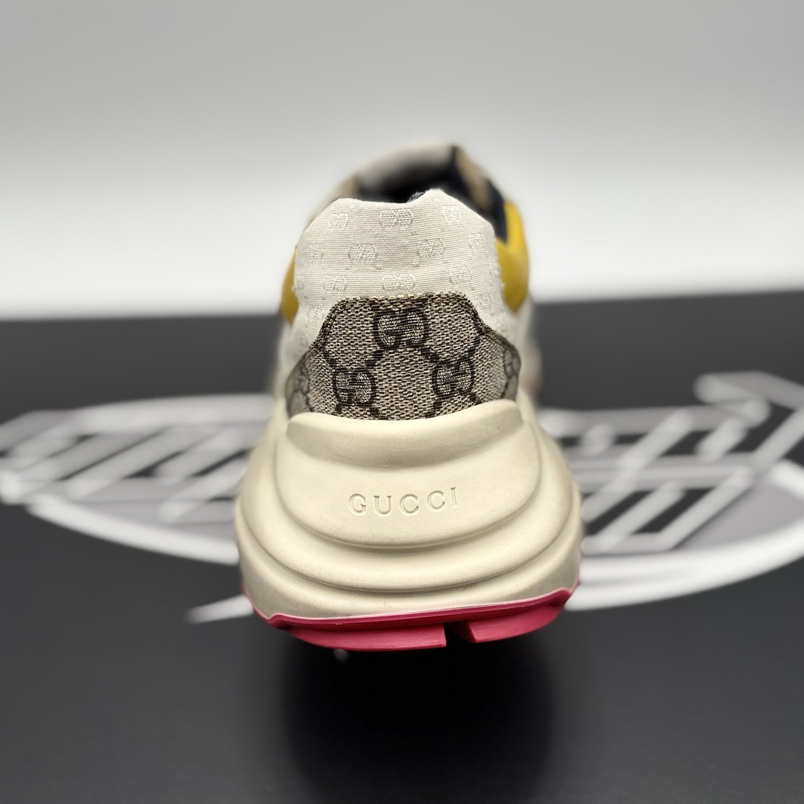 Size 13 G (13.5 US) - Gucci Rhyton  ' Beige, Yellow, Pink Bottom ' | GOOD!