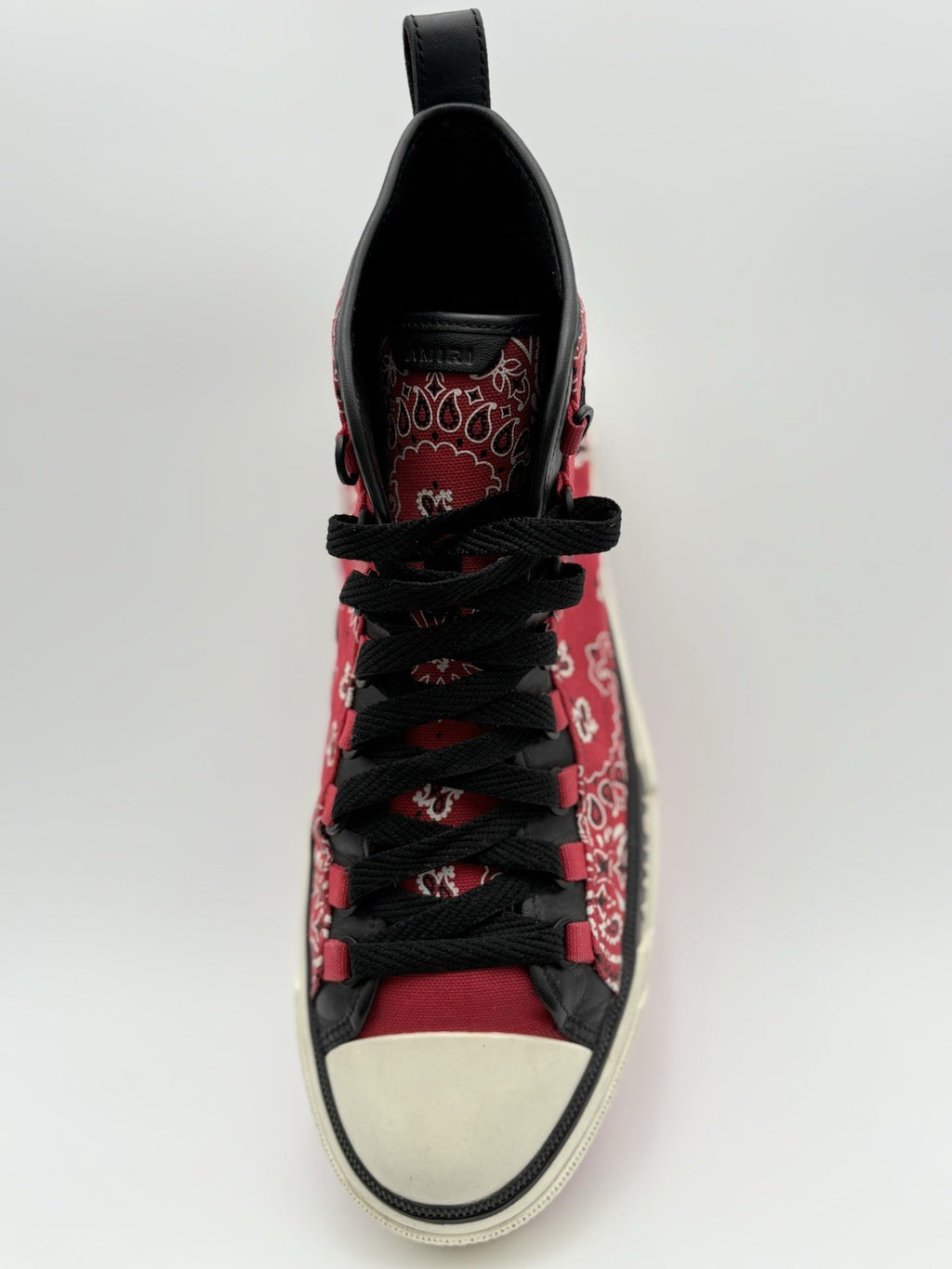 Size 44 (11 US) Amiri Bandana Canvas High-Top Sneaker ' Red ' | GREAT CONDITION!