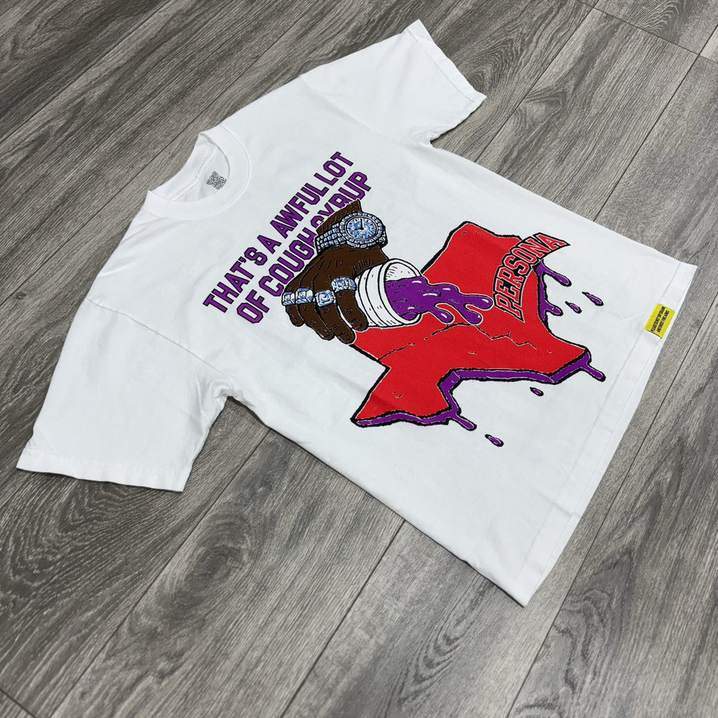 Size S - That’s A Awful Lot Of Cough Syrup X Persona T -Shirt ' White ' | NEW!