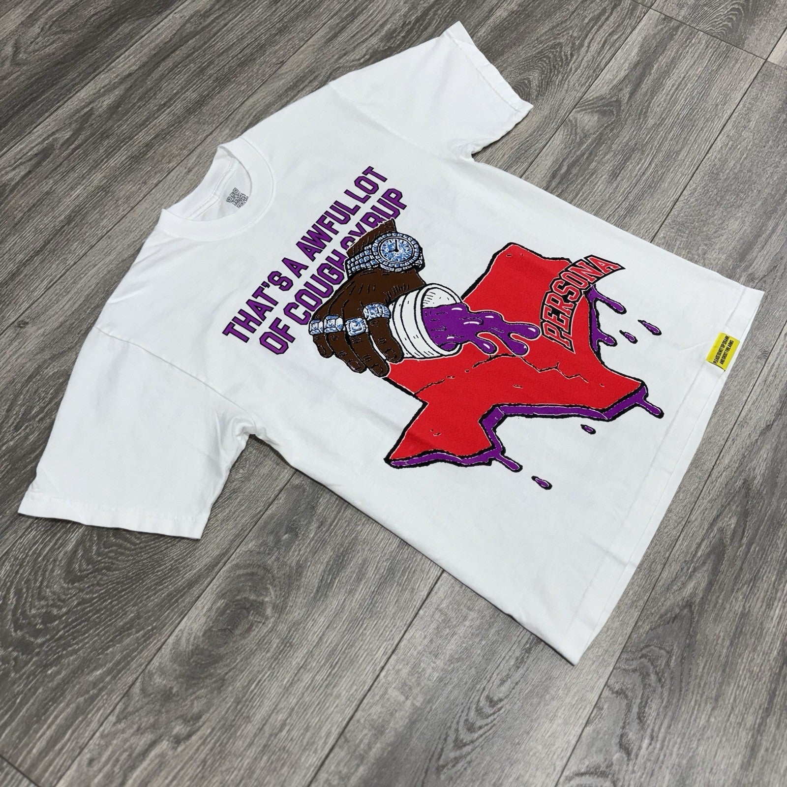 Size S - That’s A Awful Lot Of Cough Syrup X Persona T -Shirt ' White ' | NEW!