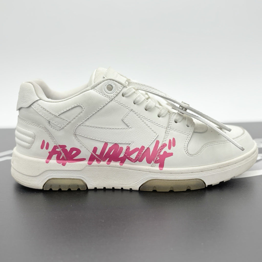 Size 42 (9 US) Off-White Out of Office “For Walking” ' White Fuchsia ' | GOOD!