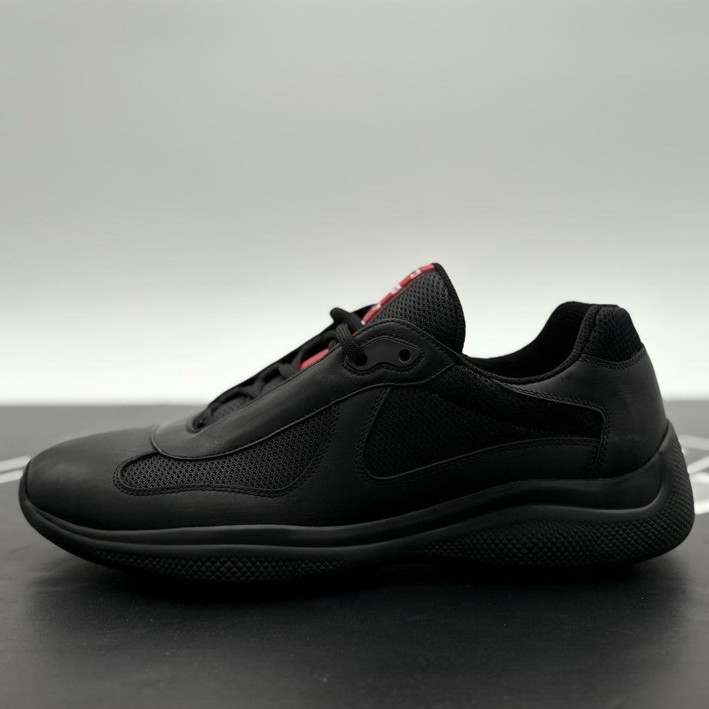 Size 7 UK (8 US) - Prada Americas Cup ' Black Leather ' | ONLY WORN 1x
