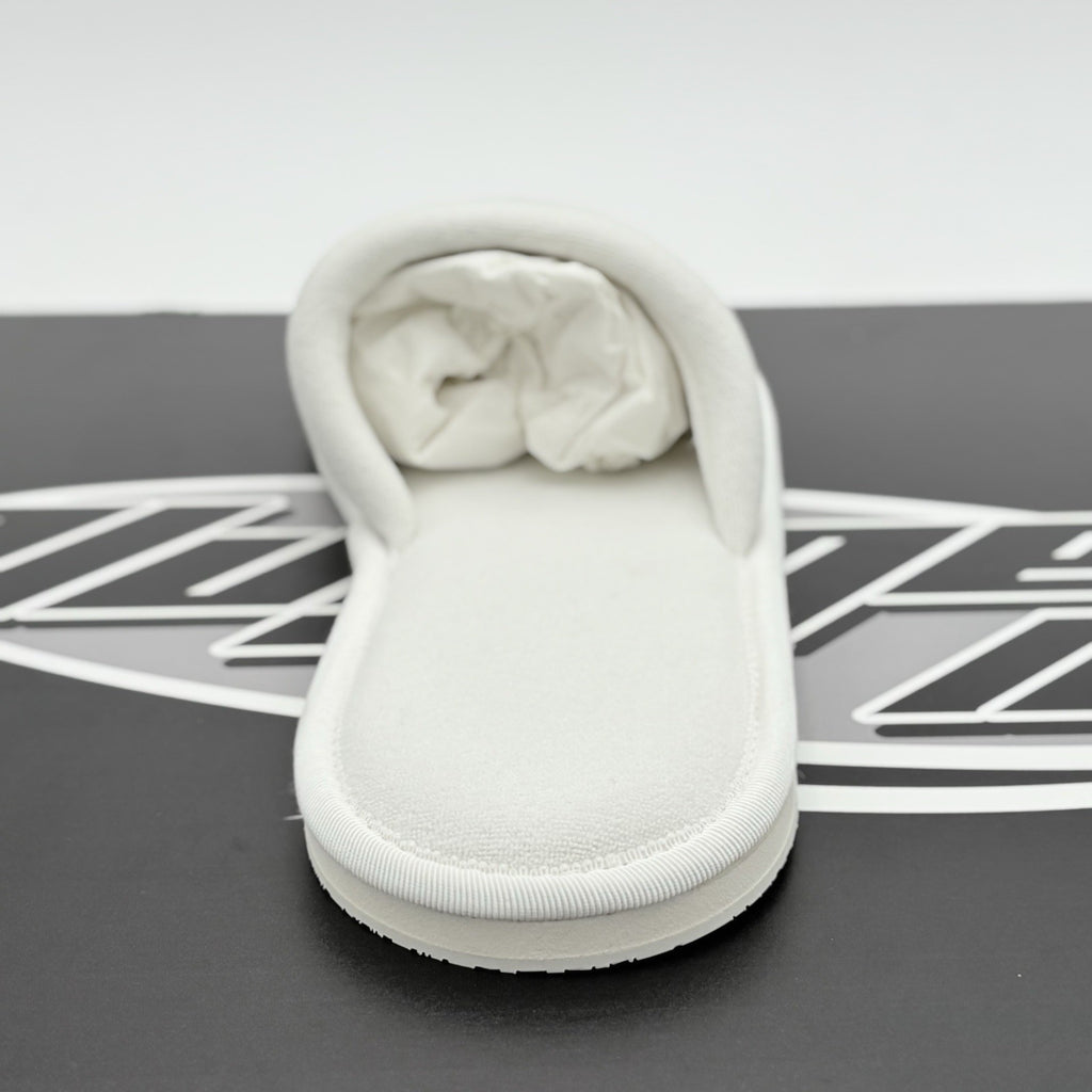 Size Large (9-13 US) - Chrome Hearts Horseshoe Hotel Slippers ' White ' | New!