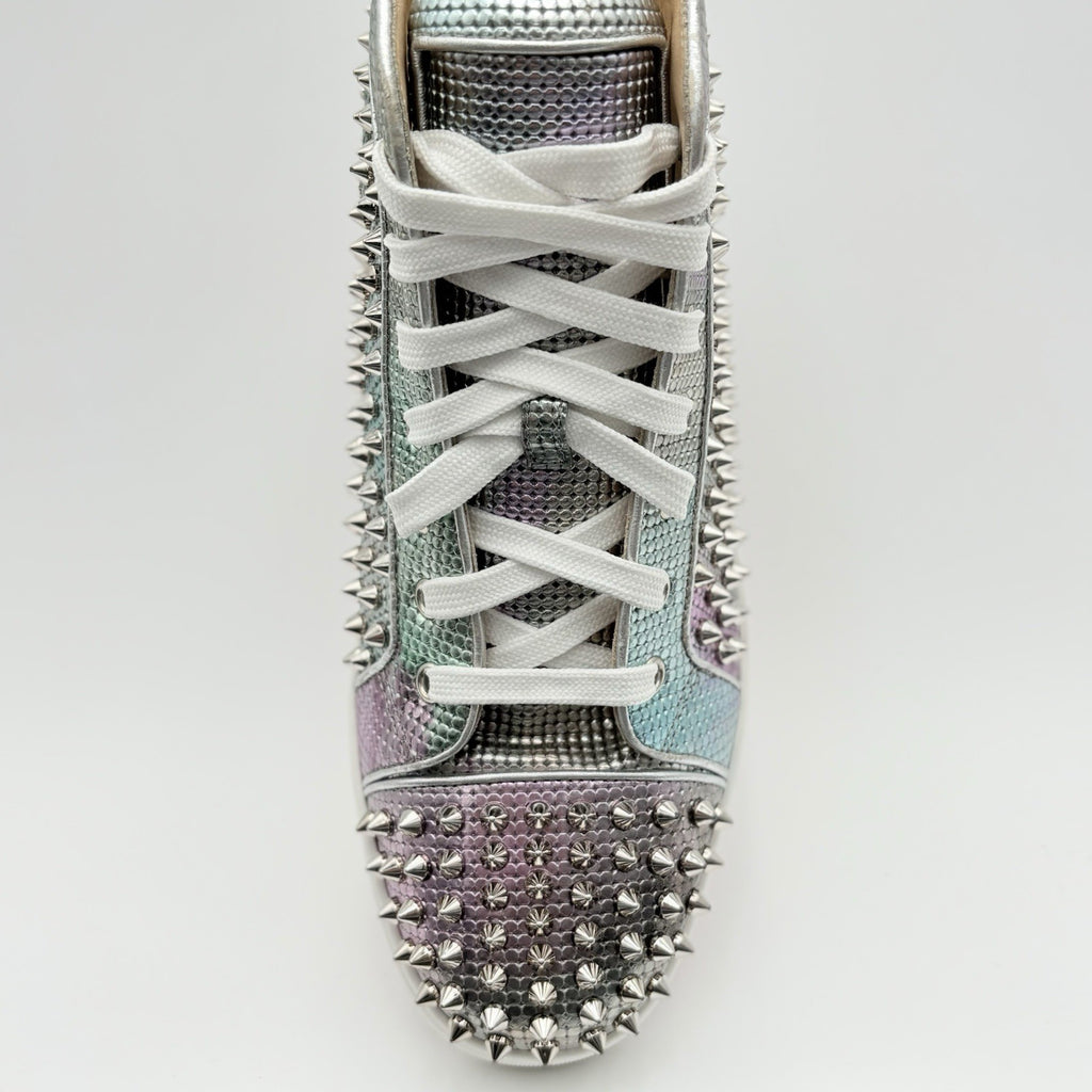 Size 41 (8 US) -Christian Louboutin Spikes ' Multi Silver ' | GREAT CONDITION!
