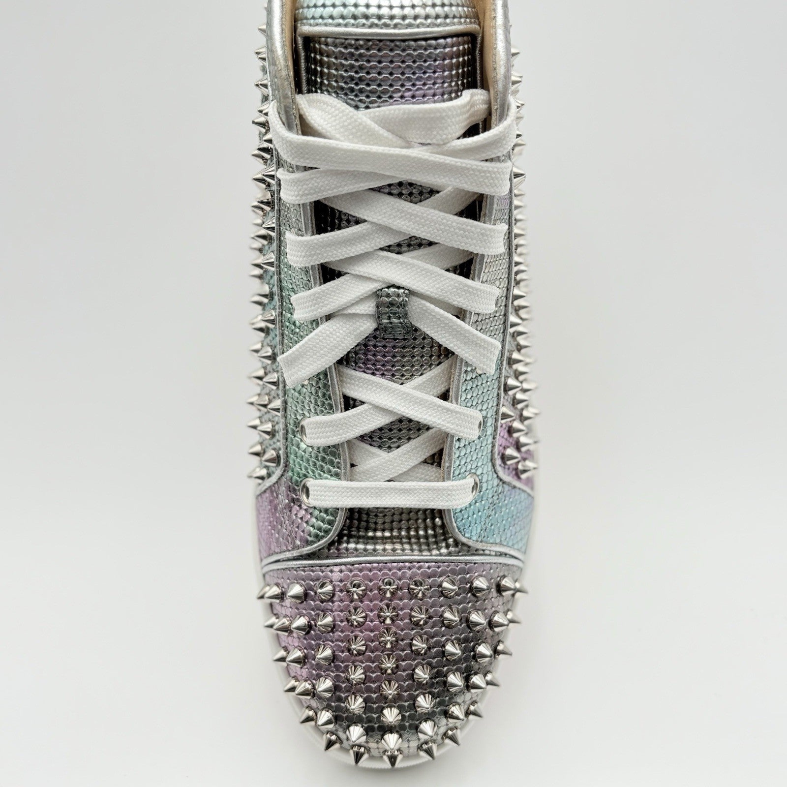 Size 41 (8 US) -Christian Louboutin Spikes ' Multi Silver ' | GREAT CONDITION!