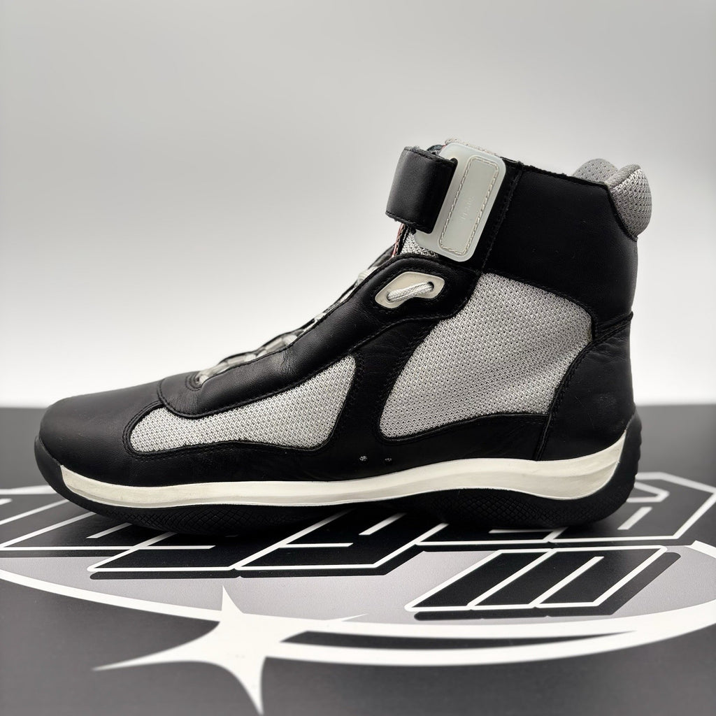 Size 8 UK (9 US) - Prada Cup High Top ‘ Black, Grey ‘