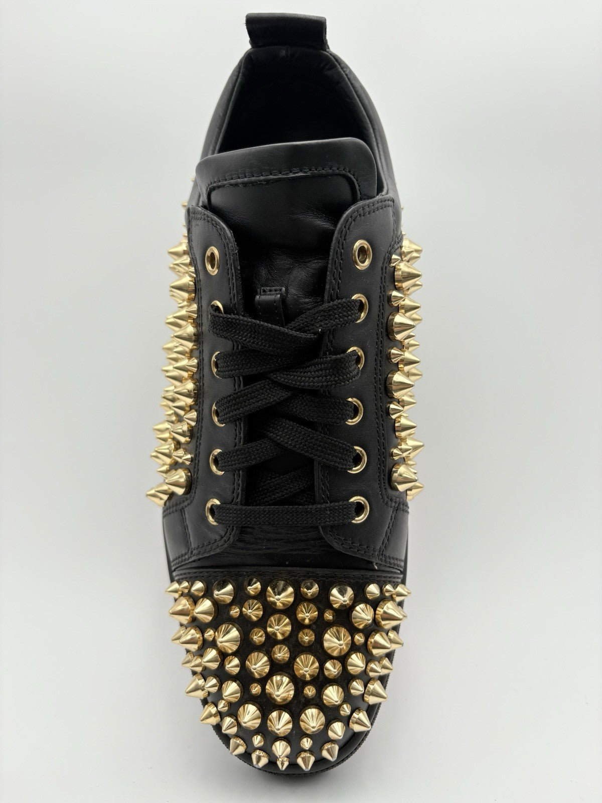 Size 43 (10 US) Christian Louboutin Low Spiked Sneaker  ' Black Gold ' | GOOD!