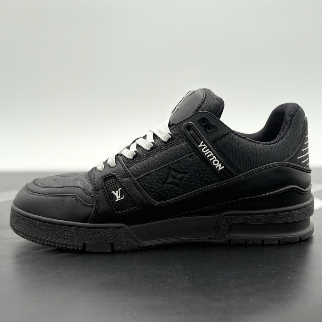 Size 7 LV (8-8.5 US) Louis Vuitton Trainer ' Black ' | GOOD CONDITION!