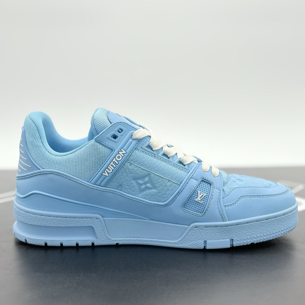 Size 7.5 LV (8.5-9 US) - Louis Vuitton Trainer ' Light Blue ' | SUPER CLEAN!